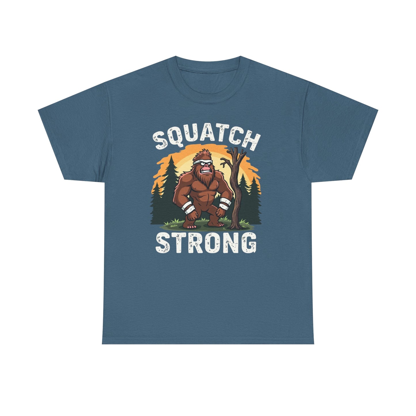 Squatch Strong Unisex Heavy Cotton Tee – Nature Graphic T-Shirt - Psychonaut Swag