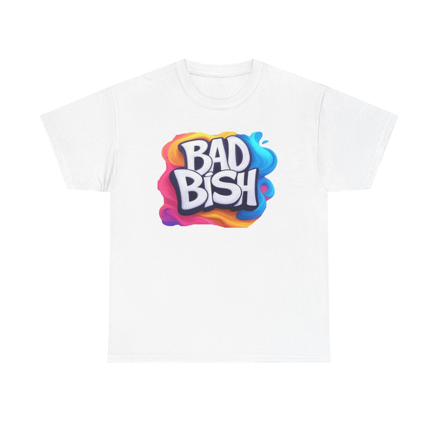 Colorful 'Bad Bish' Unisex Heavy Cotton Tee - Fun and Edgy T-Shirt for Confident Style - Psychonaut Swag