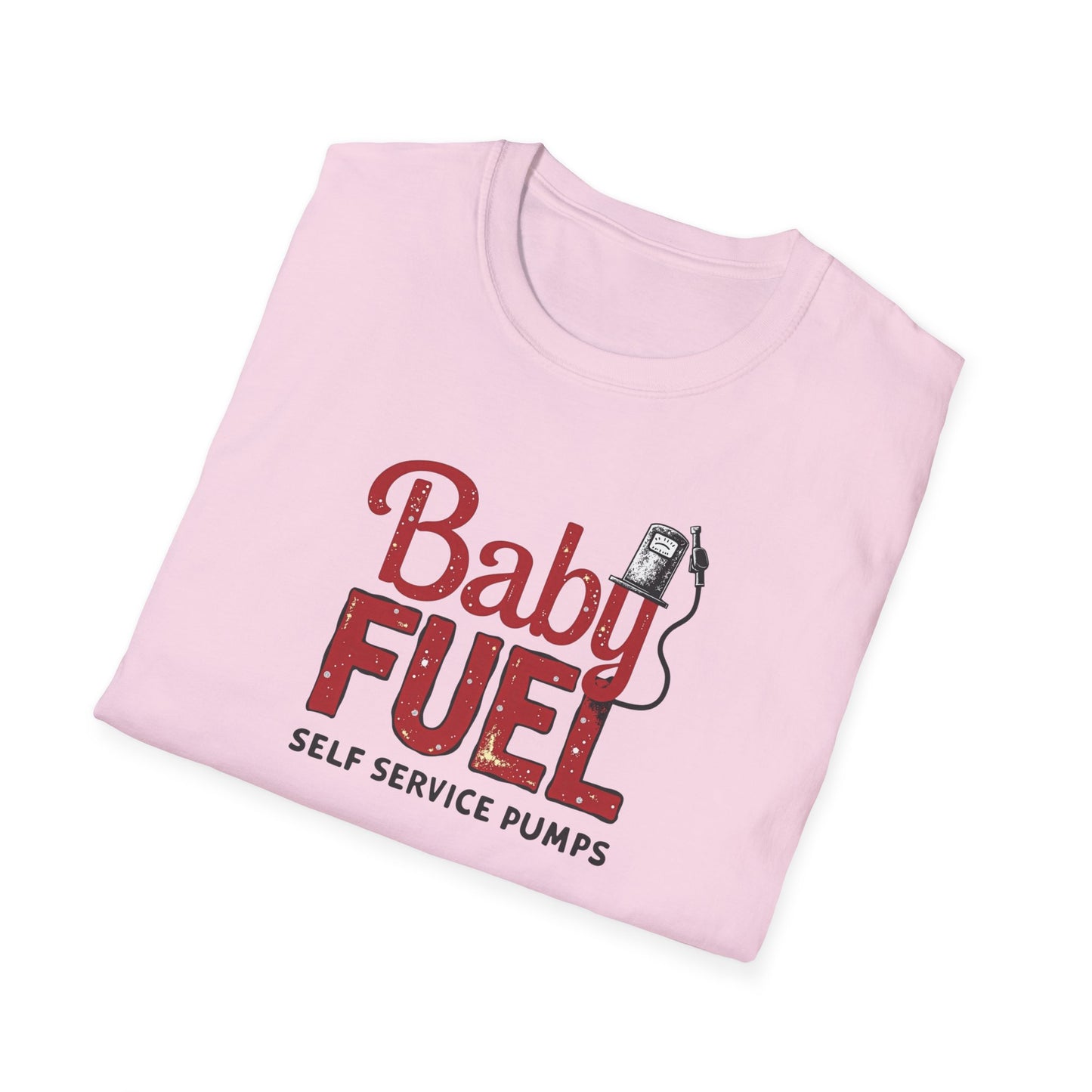 Baby Fuel, Vintage PumpThemed Unisex T-Shirt, Funny Baby Fuel Shirt, Gift for Car Lovers, Automotive Tee, Casual Everyday Wear - Psychonaut Swag