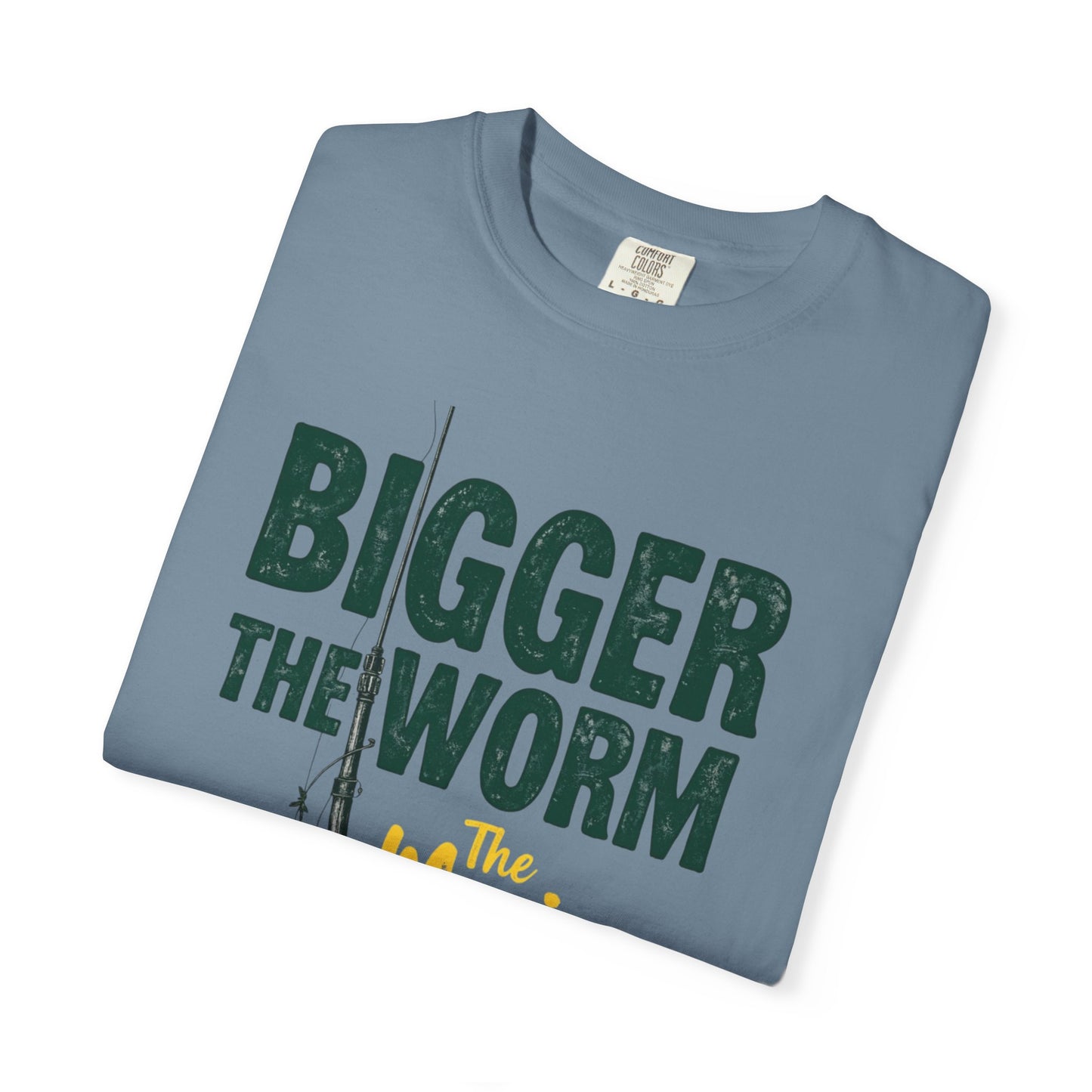 Big Worm Fishing Humor Unisex T-Shirt, Larger Than Life Tee, Gift for Anglers, Fun Outdoors Apparel, Dad's Fishing Day Shirt - Psychonaut Swag