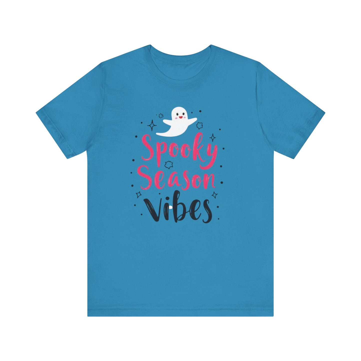 Spooky Season Vibes Tee, Halloween T-Shirt, Unisex Ghost Shirt, Cute Fall Apparel, Casual Halloween Outfit, Halloween Gift