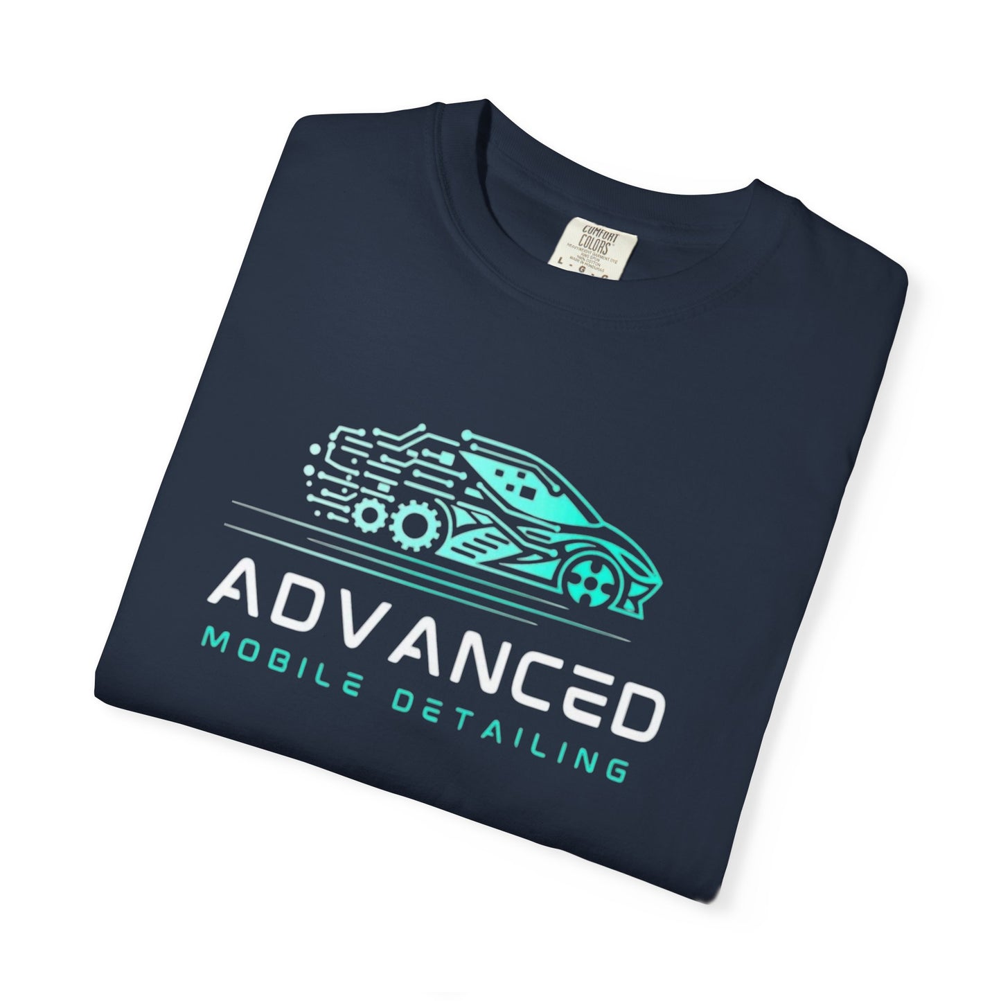 Advanced Mobile, Garment Dyed, T-Shirt, Unisex Graphic Tee, Casual Streetwear, Perfect Gift for Car Lovers, Vintage Style Merch, Everyday Wear