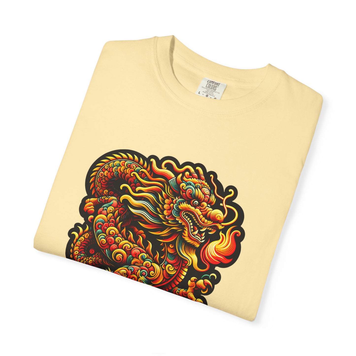 Dragon, Unisex Dragon Graphic T-Shirt - Colorful Garment-Dyed Tee - Psychonaut Swag