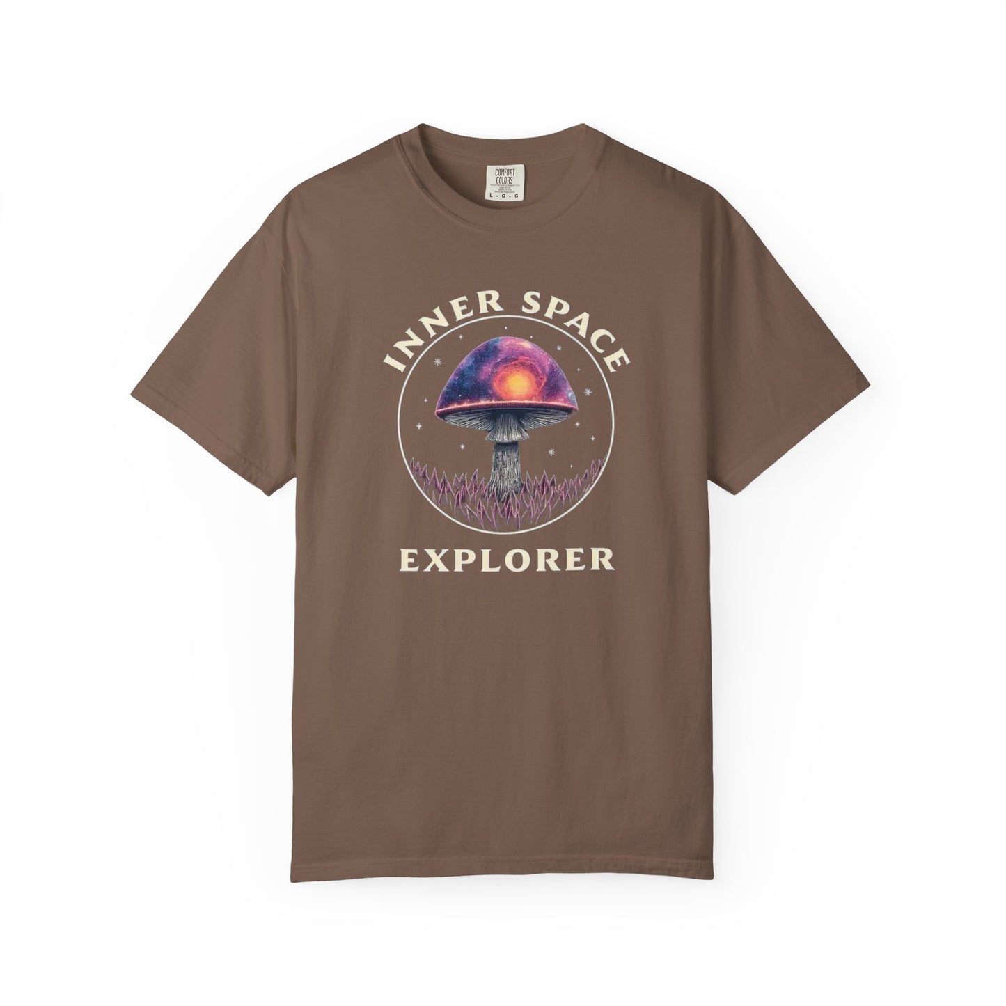 Inner Space Explorer T-Shirt, Unisex Graphic Tee, Cosmic Mushroom Apparel, Gift for Nature Lovers, Casual Wear for Adventurers - Psychonaut Swag