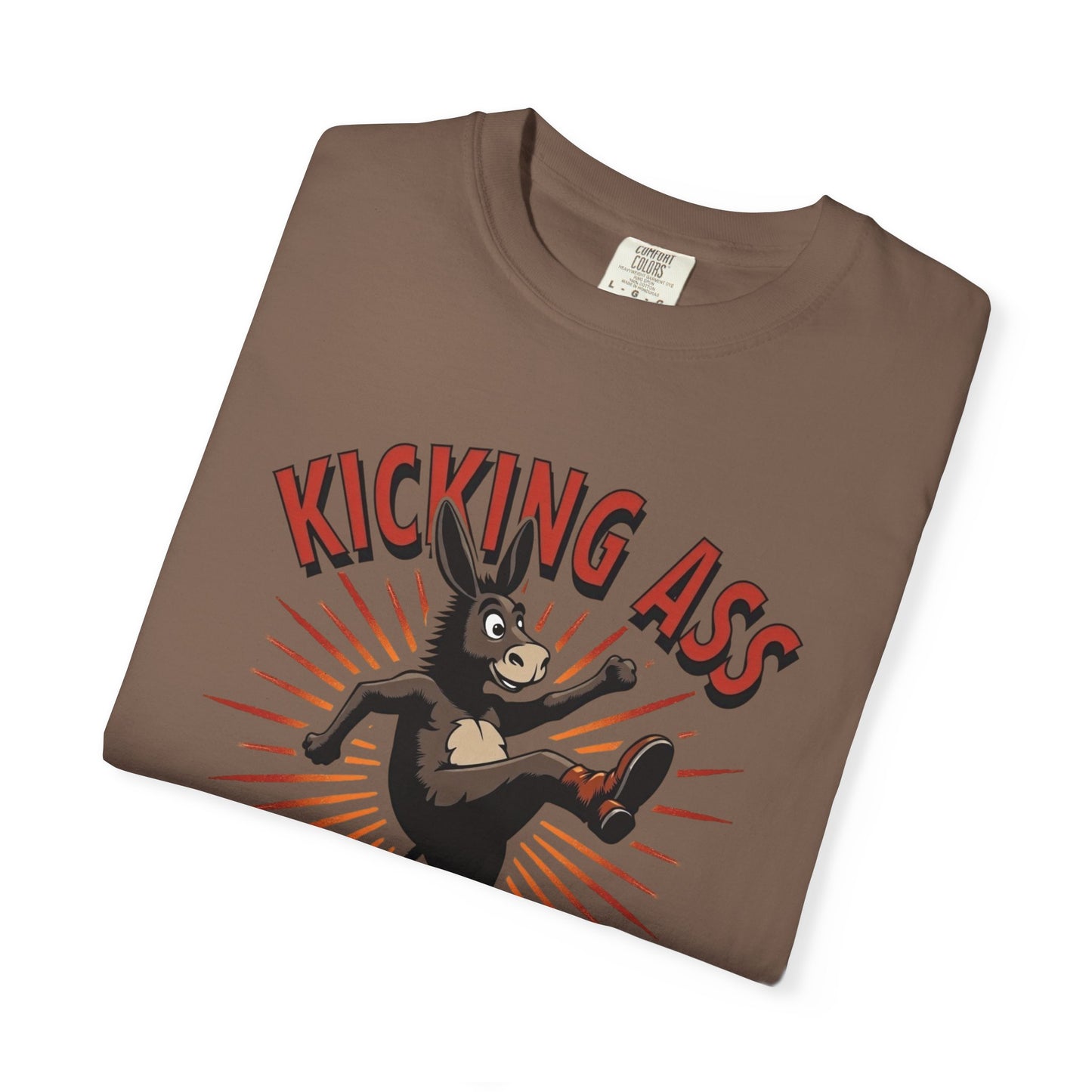 Kicking Donkey, Unisex T-Shirt | Funny Graphic Tee, Casual Wear, Humor Gift, Birthday Surprise, Motivational Apparel - Psychonaut Swag