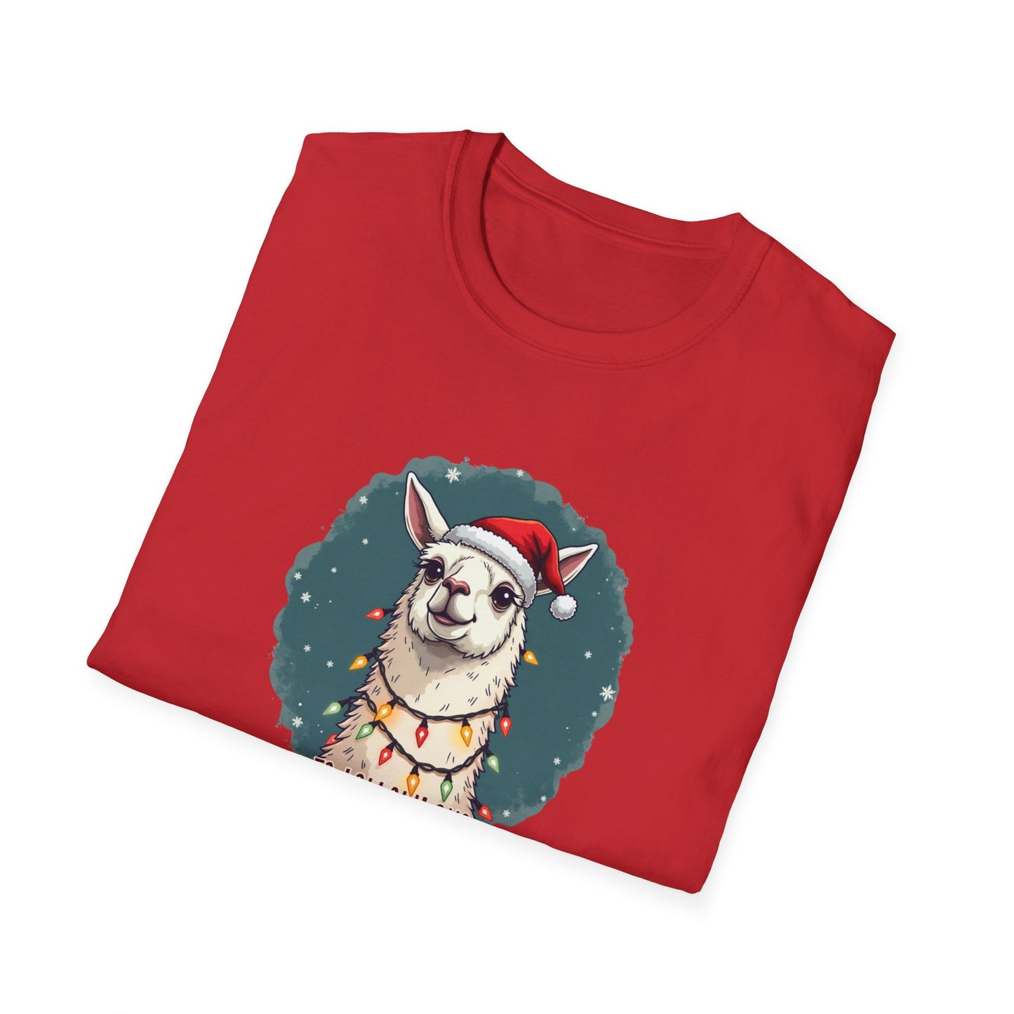 Llamas Christmas tee, Unisex Softstyle T-Shirt