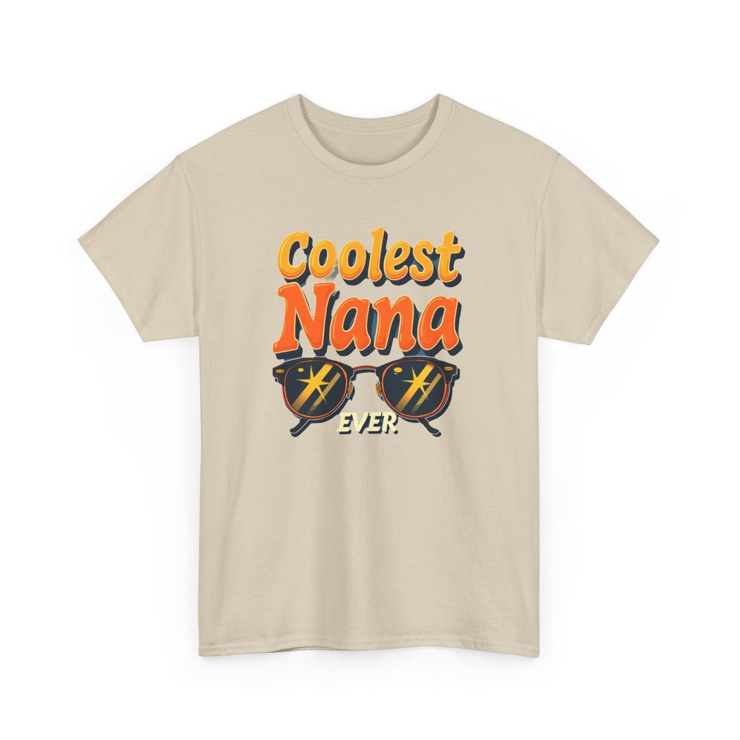 Coolest Nana Ever Unisex Heavy Cotton Tee | Perfect Gift for Grandmothers, Birthday, Mother's Day, Gifts for Her, Family Reunion - Psychonaut Swag