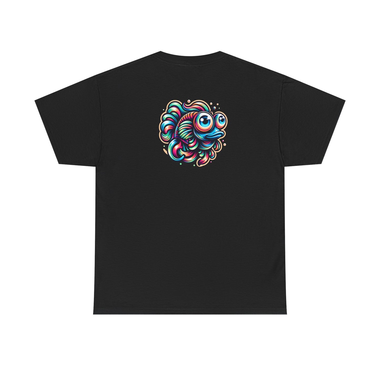Psychedelic Fish Graphic Unisex Heavy Cotton Tee - Fun & Vibrant Apparel - Psychonaut Swag