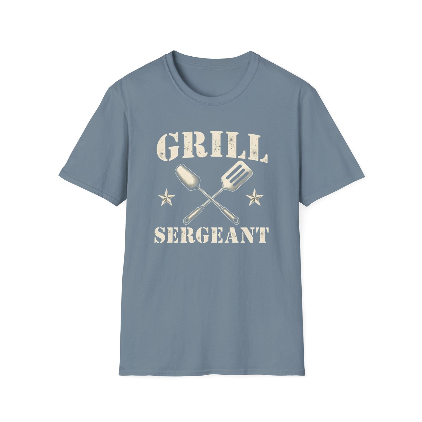 Grill Sergeant T-Shirt, Unisex Softstyle Tee, BBQ Gift, Father's Day Shirt, Grilling Apparel - Psychonaut Swag