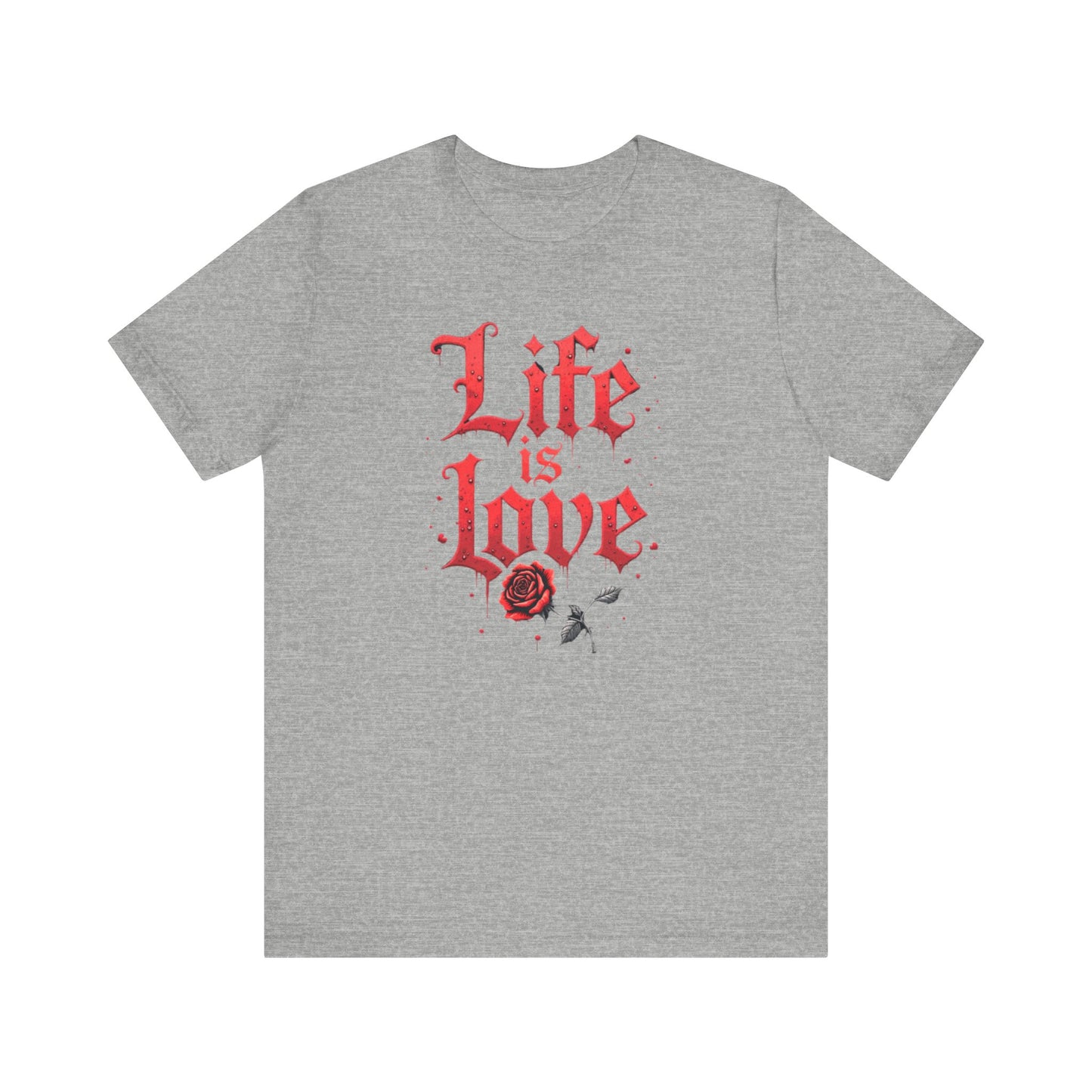 Life is Love Shirt, Love Themed Apparel, Gift for Couples, Valentine's Day Top - Psychonaut Swag