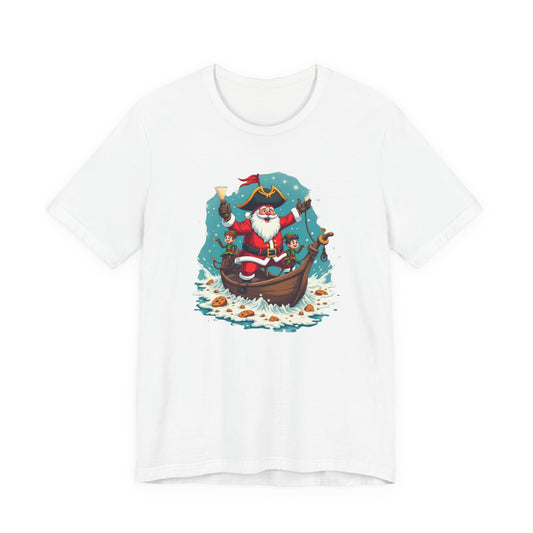 Santa in Gondola Christmas Tee