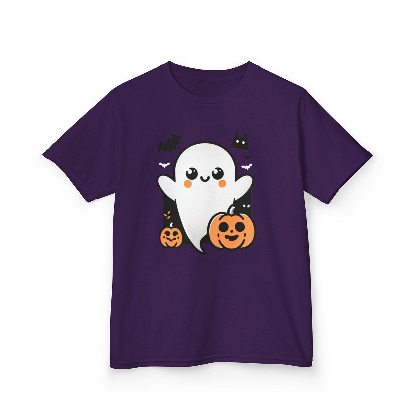Kids Halloween Tee, Ghost Trick or Treat Top, Autumn Fun Apparel, Pumpkin Graphic Tee, Festive Kidswear