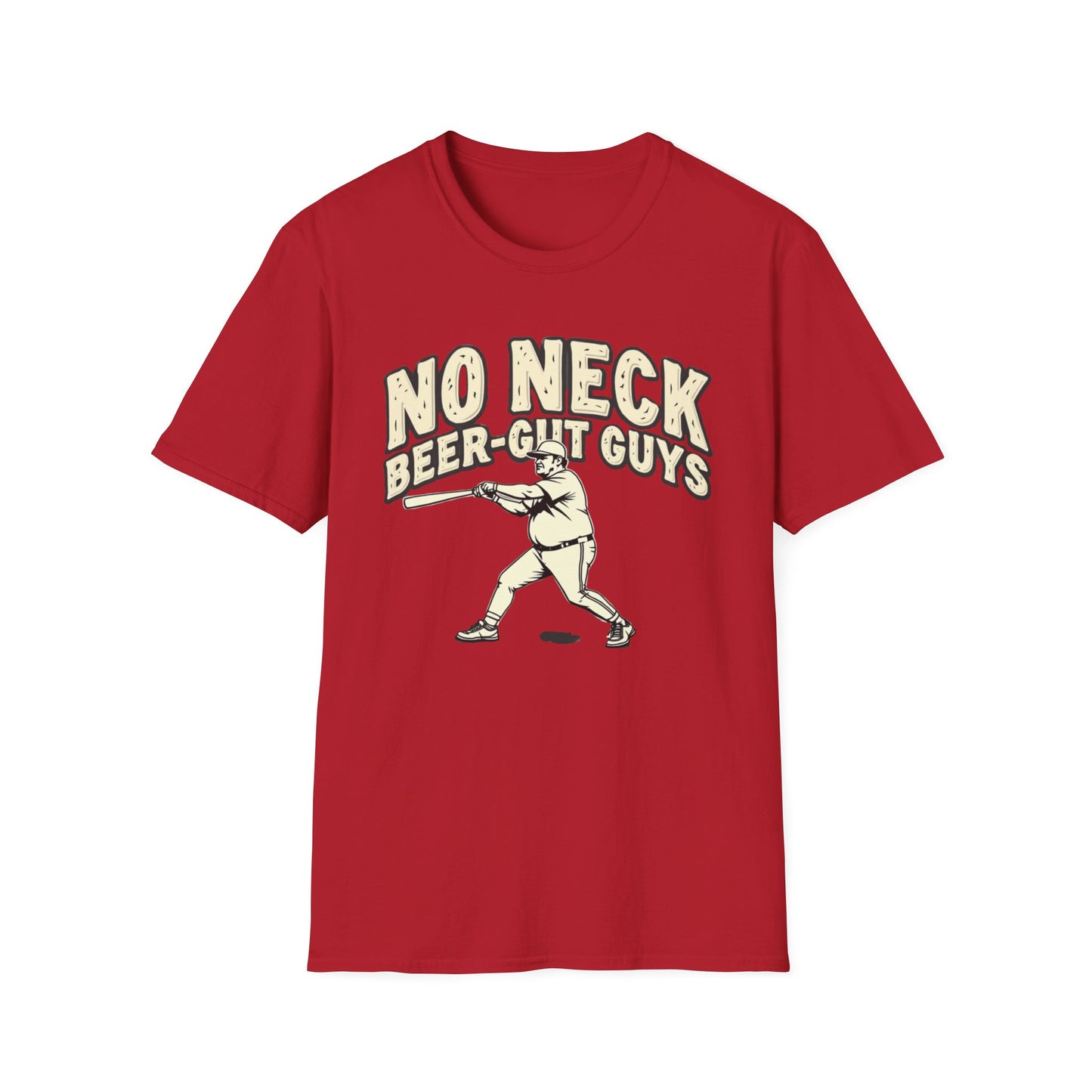 No Neck Beer Gut Guys T-Shirt | Unisex Softstyle Tee, Humor Apparel, Funny Gift for Beer Lovers, Casual Wear, Funny Saying Shirt - Psychonaut Swag