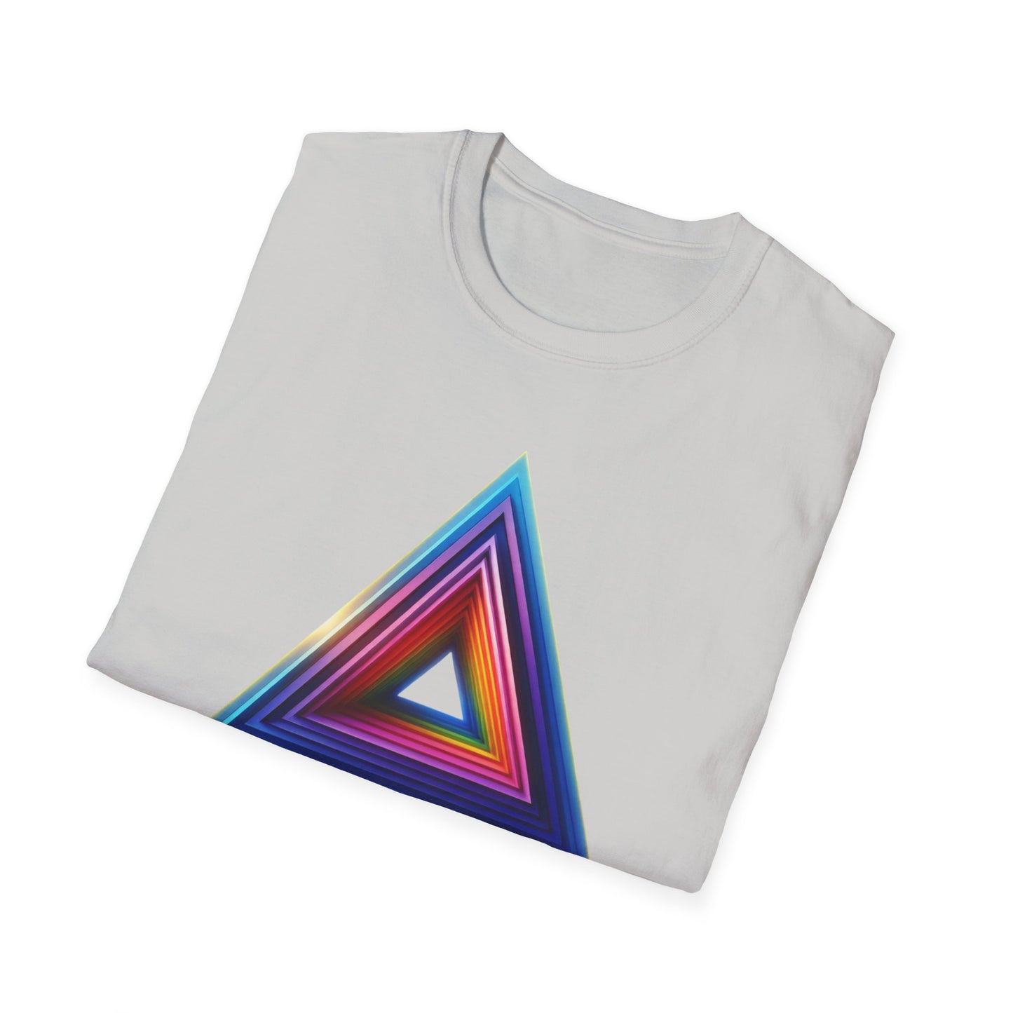 Triangle Rainbow, Unisex Softstyle T-Shirt - Psychonaut Swag