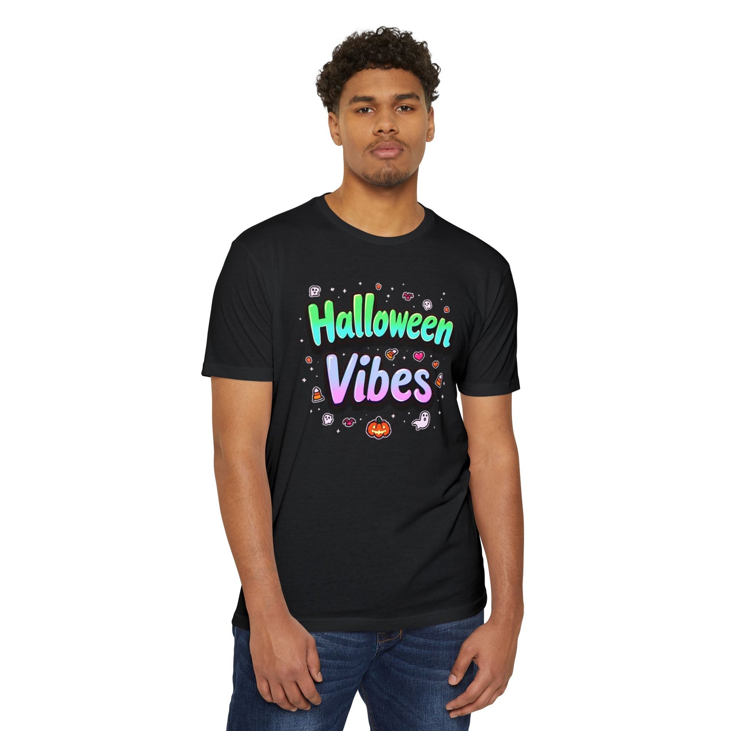 Halloween Vibes tee, Unisex T-Shirt, Spooky Graphic Tee, Fall Fashion, Halloween Costume, Casual Wear, Trick or Treat Shirt
