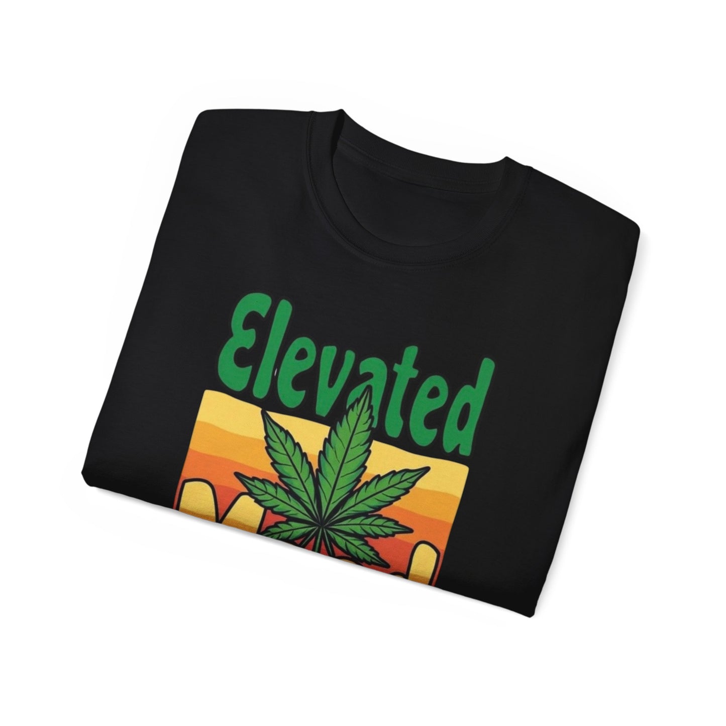 Elevated Mood Cannabis Tee, Unisex Ultra Cotton T-Shirt, Sublimated Graphic Tee, Perfect Gift for 420 Celebrations, Relaxed Fit Tee