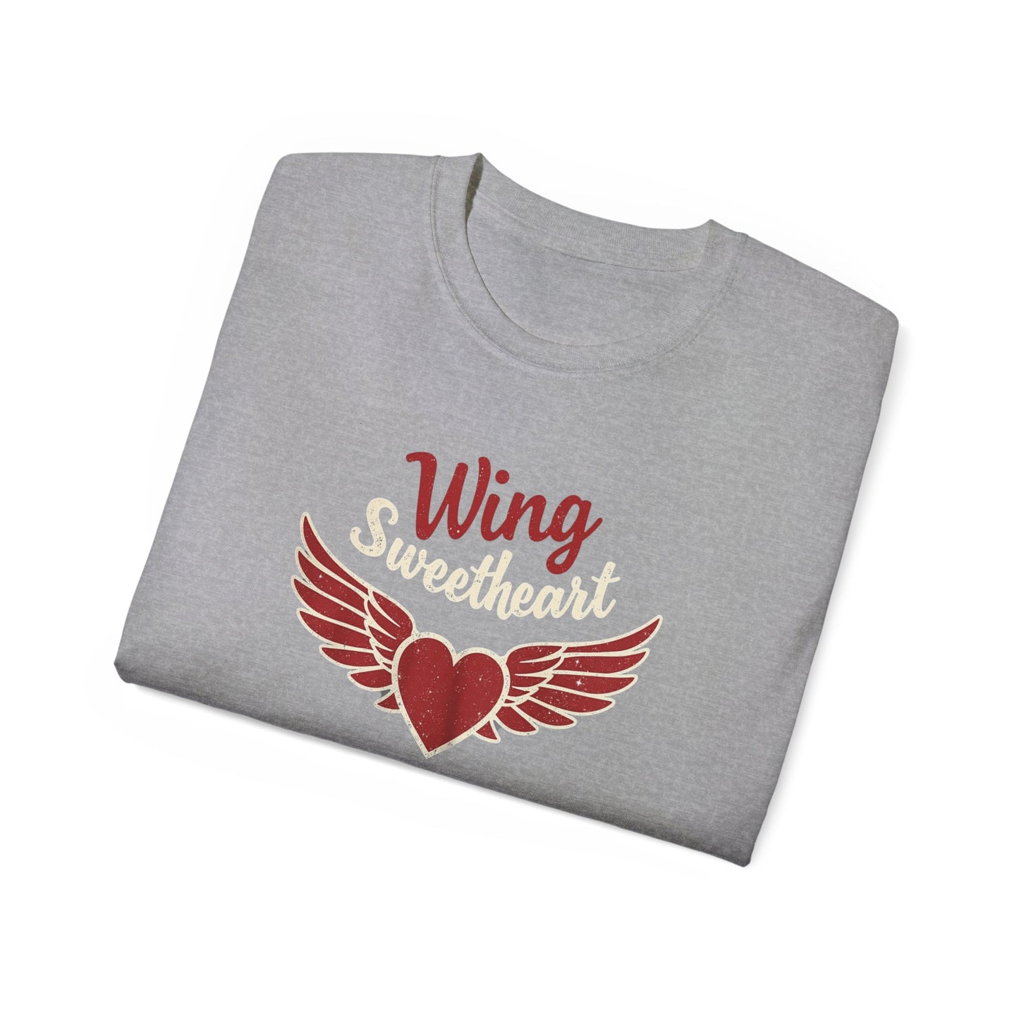 Wing Sweetheart Unisex Ultra Cotton Tee | Cute Graphic Shirt, Valentine's Day Gift, Trendy Casual Wear, Heart Theme Apparel, Unique T-Shirt - Psychonaut Swag