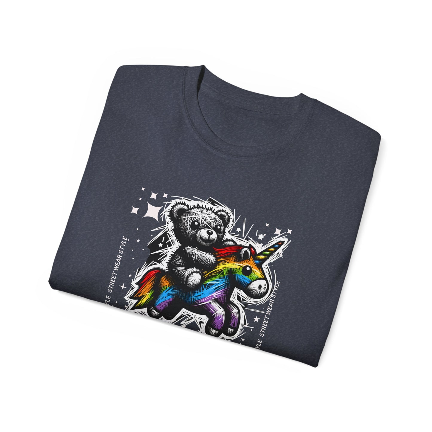 Bear Riding Unicorn, Unisex Ultra Cotton Tee