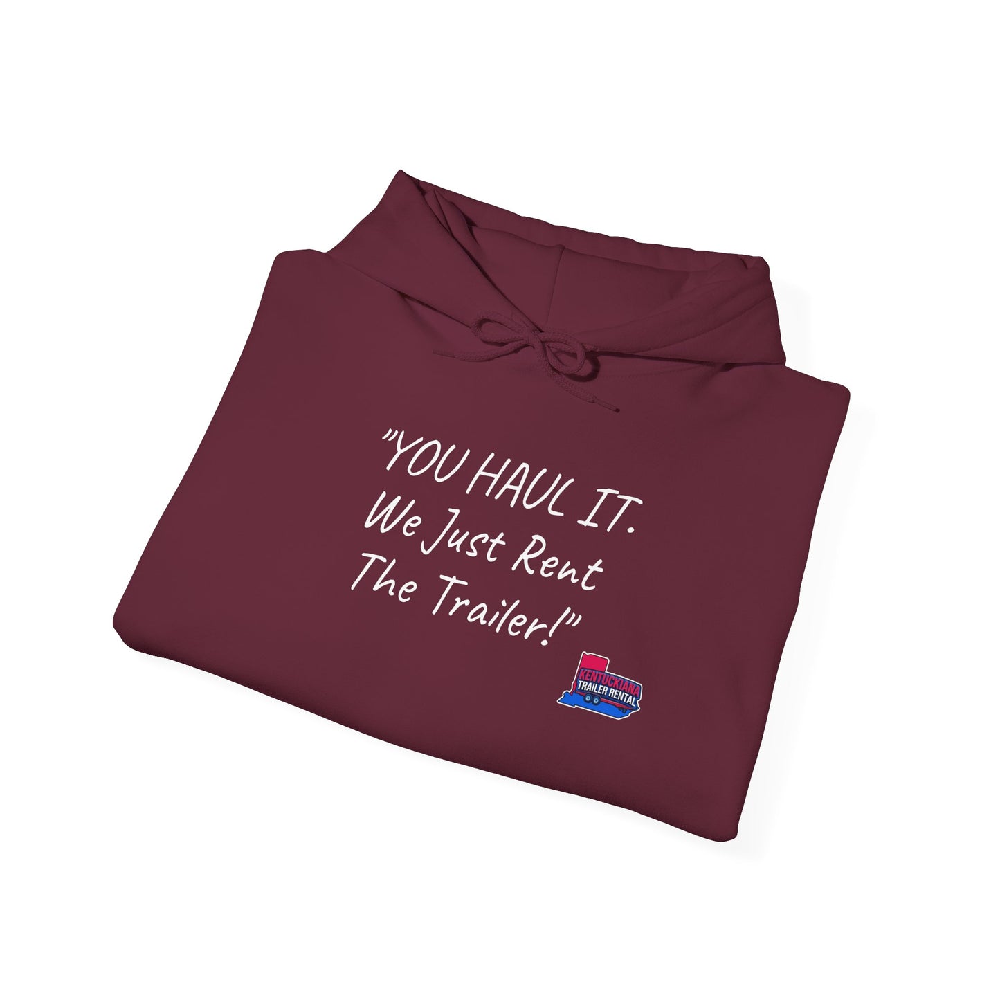 Kentuckiana Small biz swag, Trailer Rental Hoodie for Road Trips, Gifts for Adventure Lovers, Unique Hoodie for Renters, Travel Gear, Funny Sweatshirt