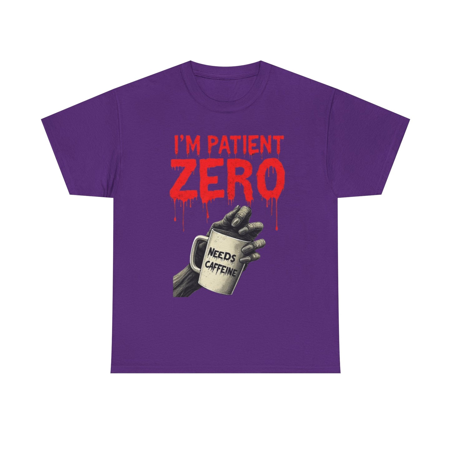Patient Zero Unisex Heavy Cotton Tee, Horror T-Shirt, Halloween Apparel, Unique Graphic Tee, Casual Wear, Gift for Fans