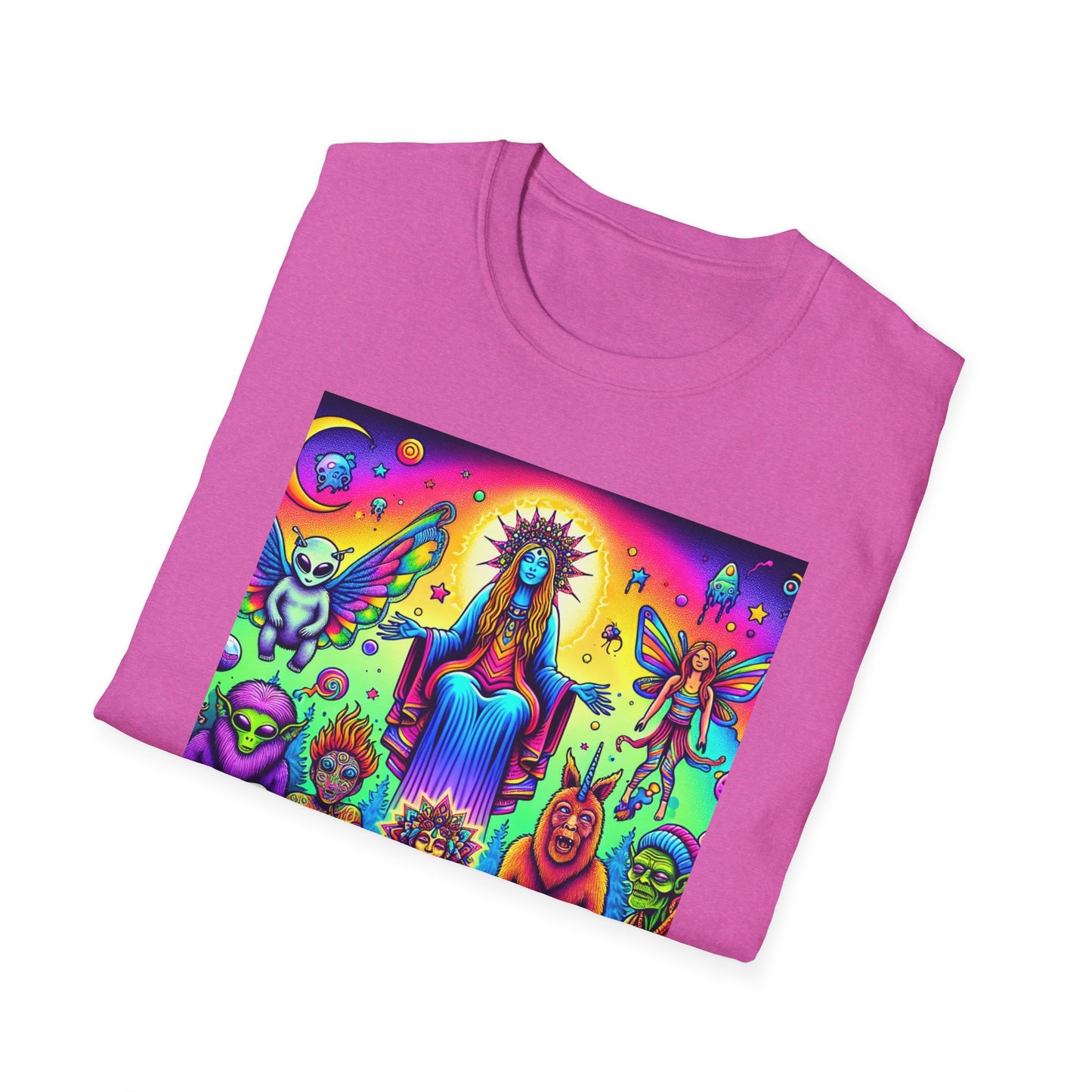 Mythical Creatures Unisex Softstyle T-Shirt - Last Supper Style - Psychonaut Swag