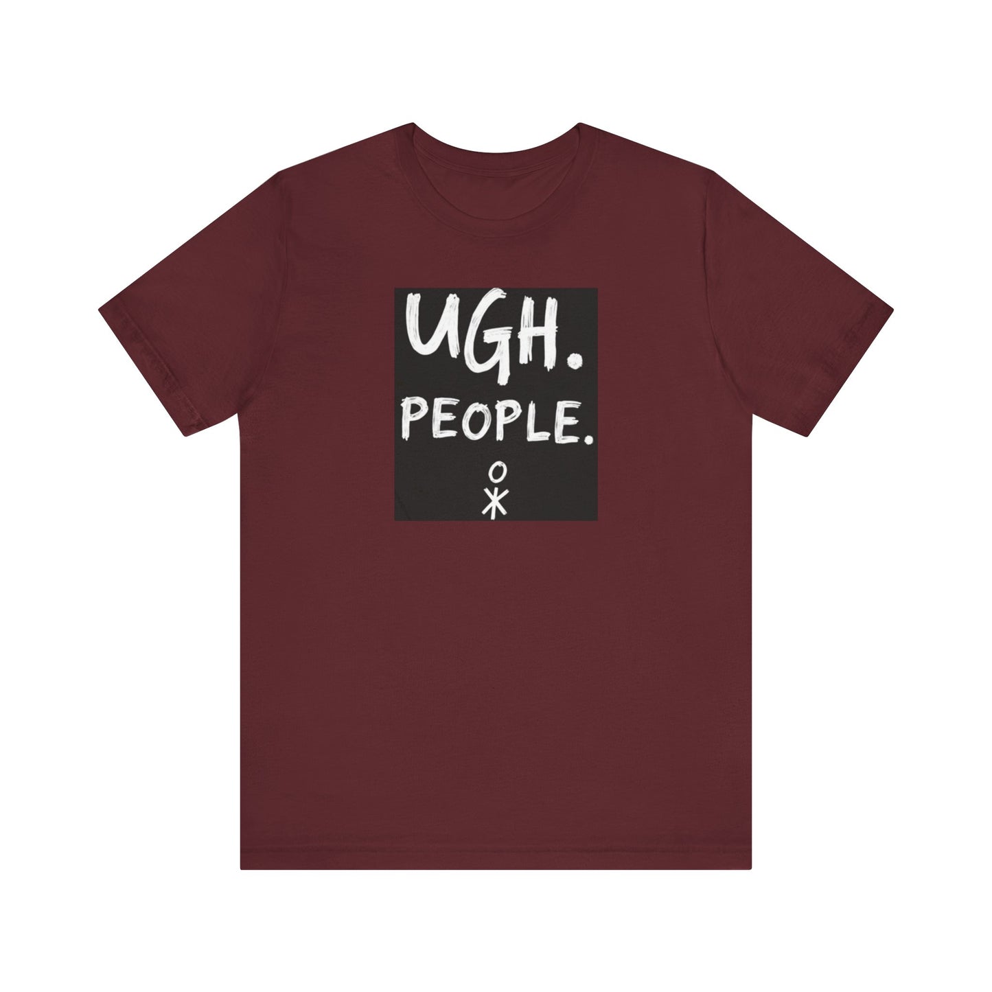 Frustration Level: UGH. PEOPLE. Unisex Tee, Funny Graphic T-Shirt, Gift for Introverts, Casual Wear, Everyday Humor - Psychonaut Swag