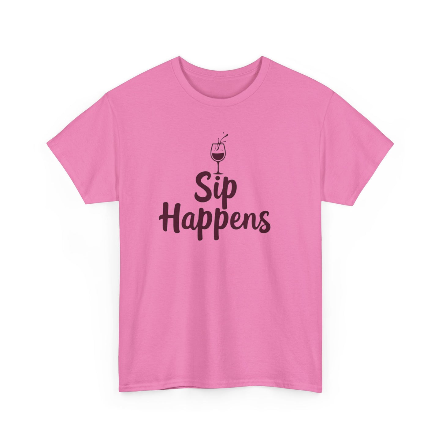 Sip Happens Unisex Heavy Cotton Tee - Funny Graphic Shirt, Casual Wear, Gift for Coffee Lovers, Everyday Comfort, Birthday Party T-Shirt - Psychonaut Swag