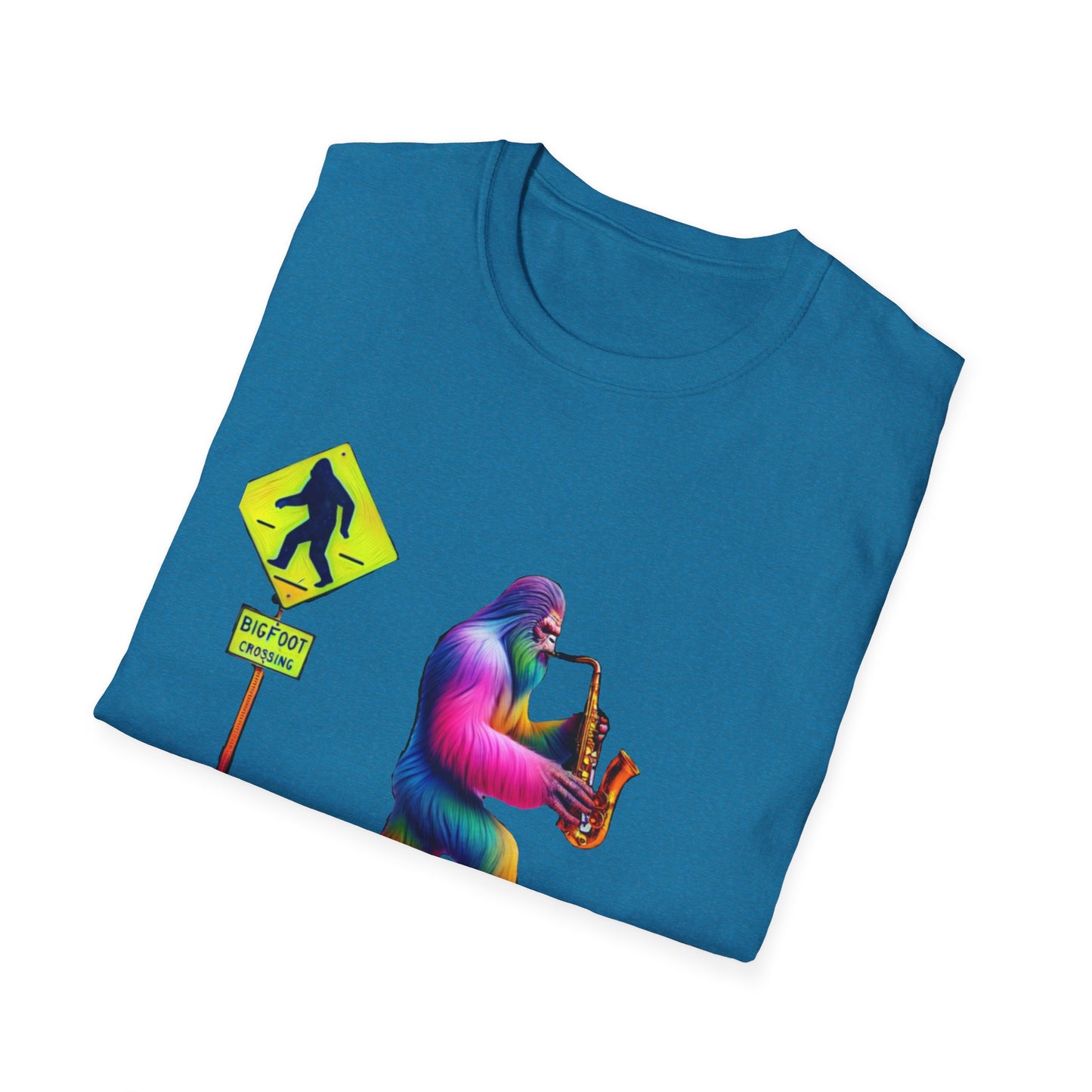 Sax-Squatch, Unisex Softstyle T-Shirt