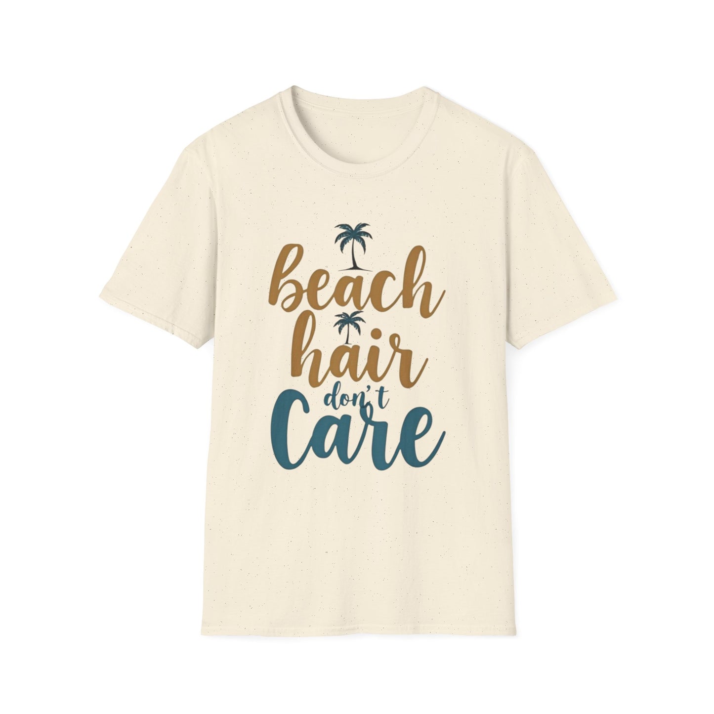 Beach Hair Don't Care Unisex T-Shirt, Summer Vibe Tee, Casual Beachwear, Gift for Beach Lovers, Vacation Attire - Psychonaut Swag