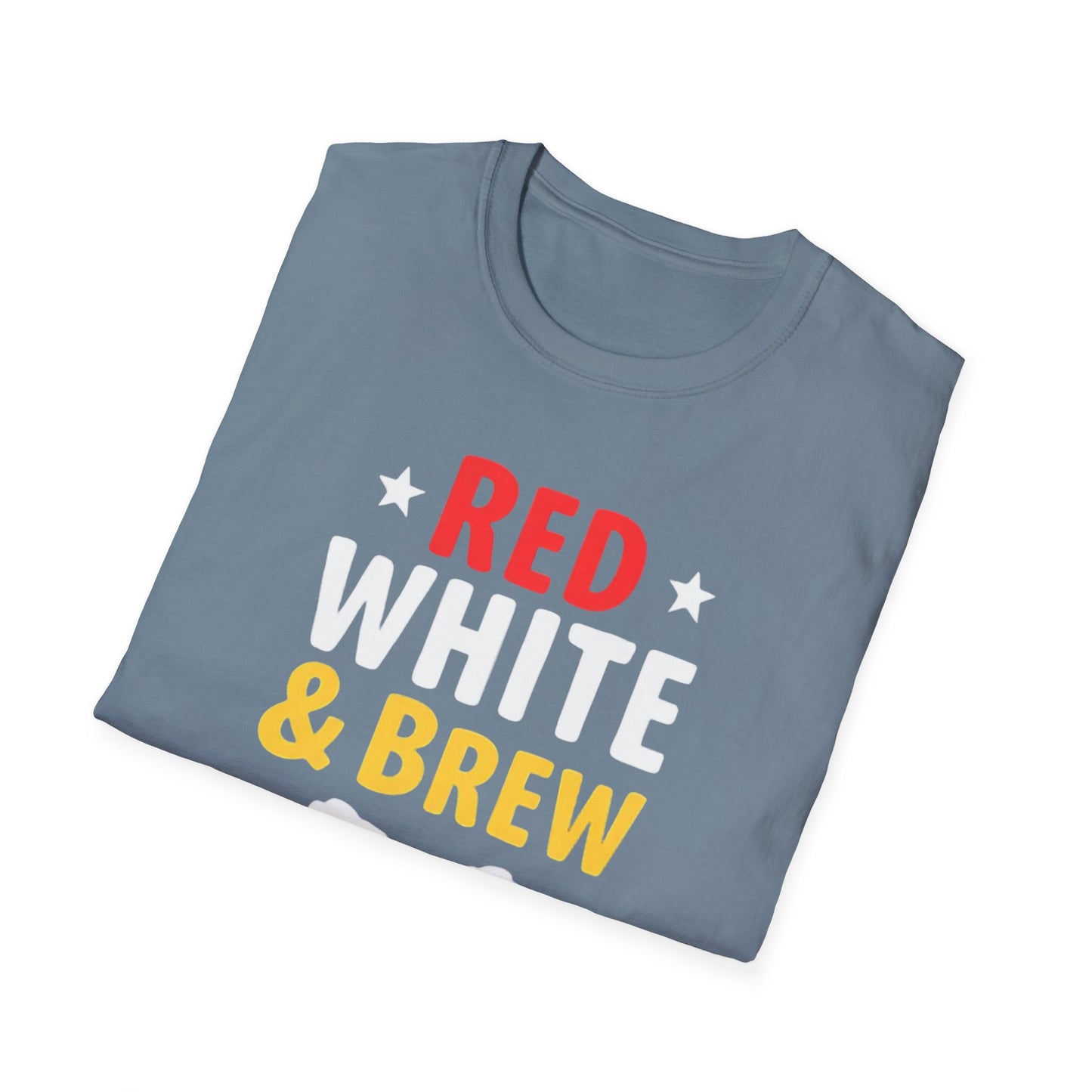 Red White & Brew Shirt, Gift for Dad, Fourth of July Apparel, BBQ Party Wear - Psychonaut Swag