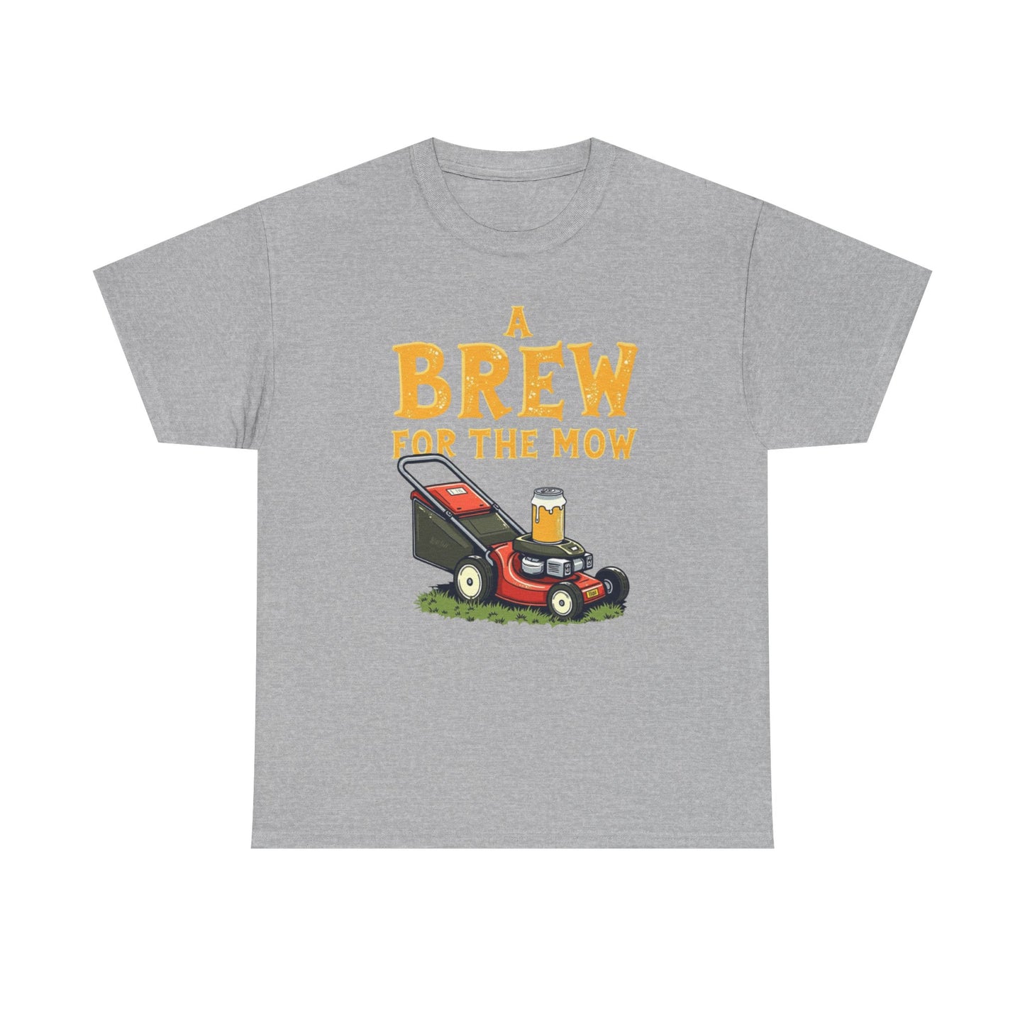 A Brew for the Mow Unisex Heavy Cotton Tee | Gardening Gifts, Lawn Care Apparel, Fun T-Shirt, Father's Day Gift, Beer Lover Shirt - Psychonaut Swag