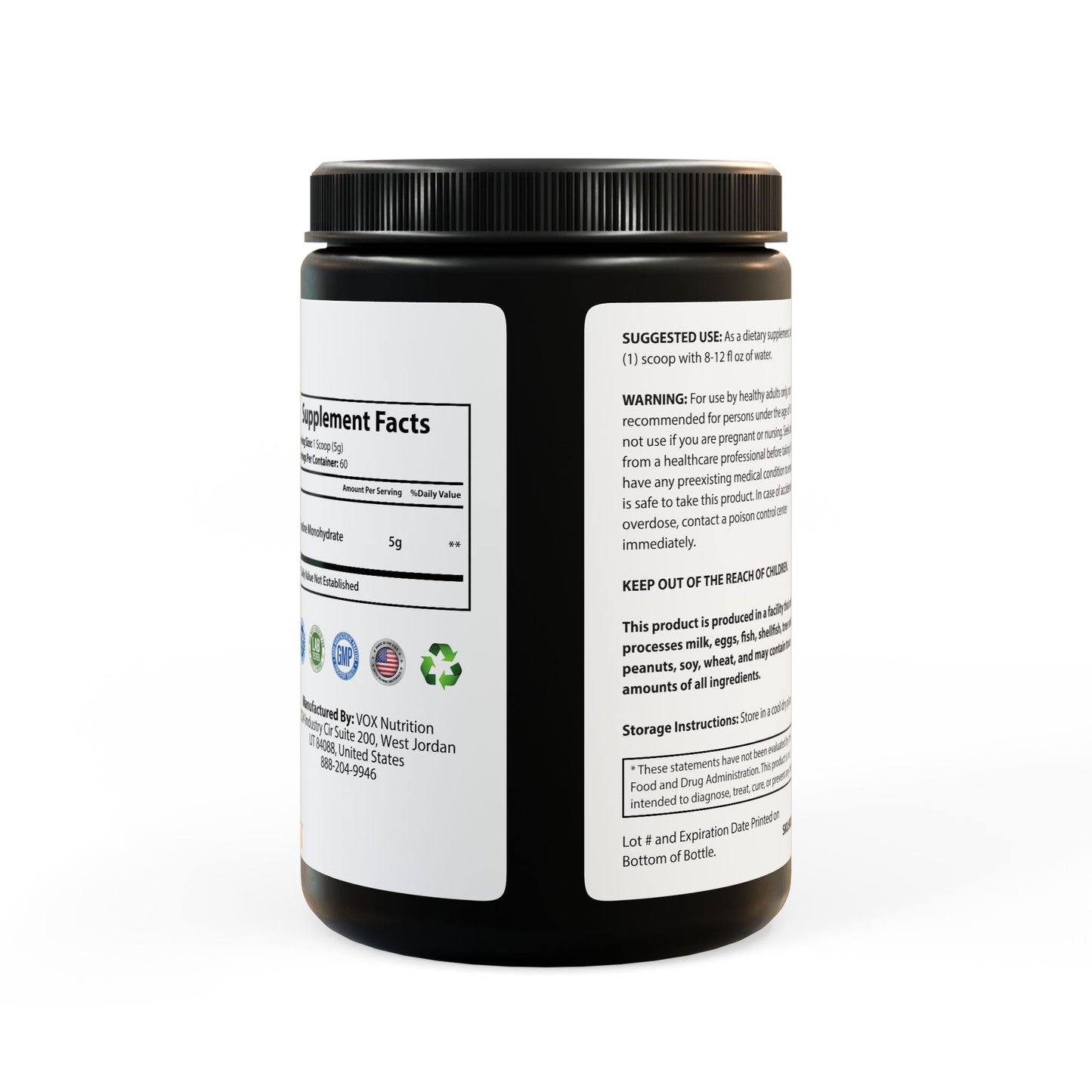Creatine Monohydrate Supplement (300g, 10.58oz)Mental and Physical performance - Psychonaut Swag