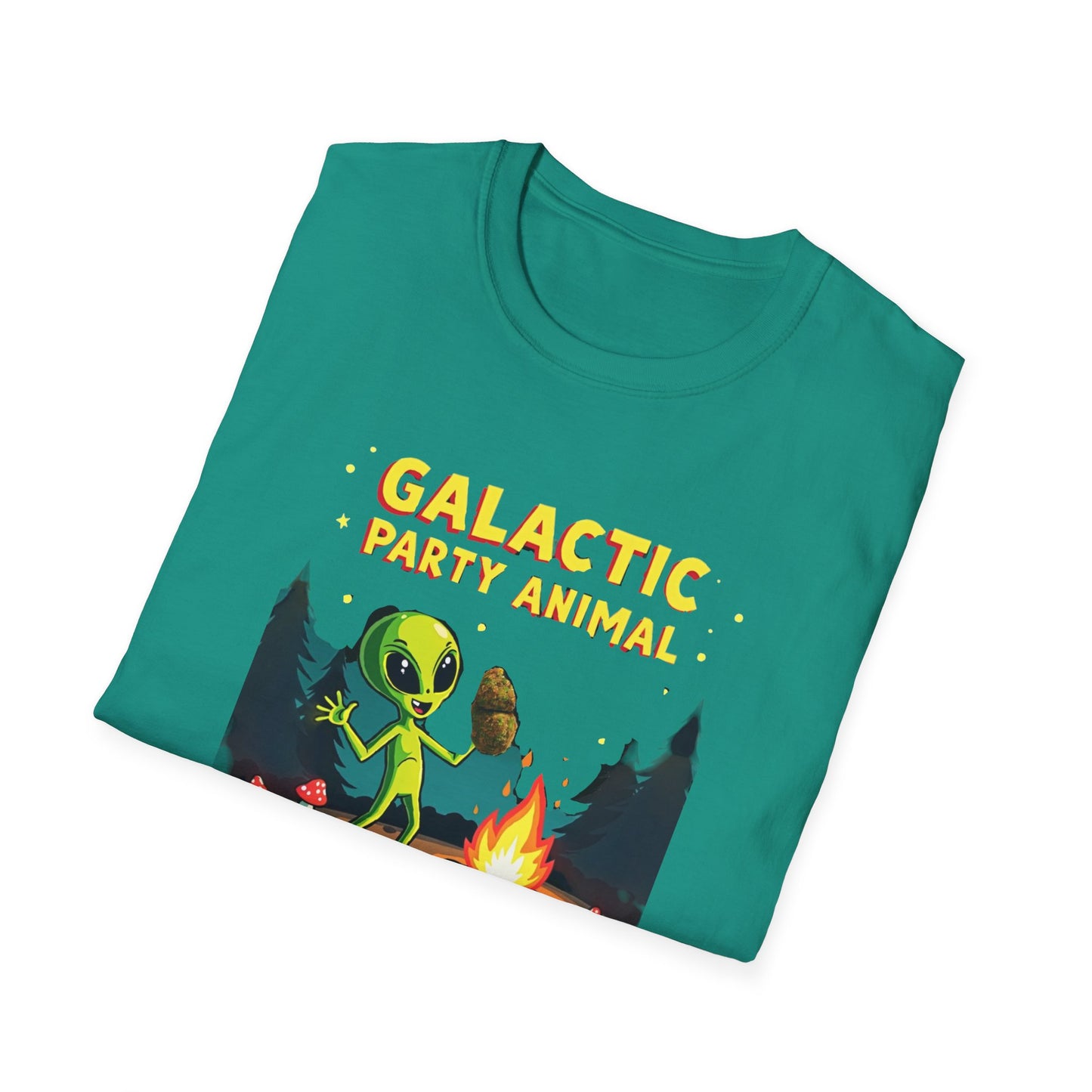 Galactic Party Animal T-Shirt - Unisex Softstyle Tee for Fun Gatherings - Psychonaut Swag