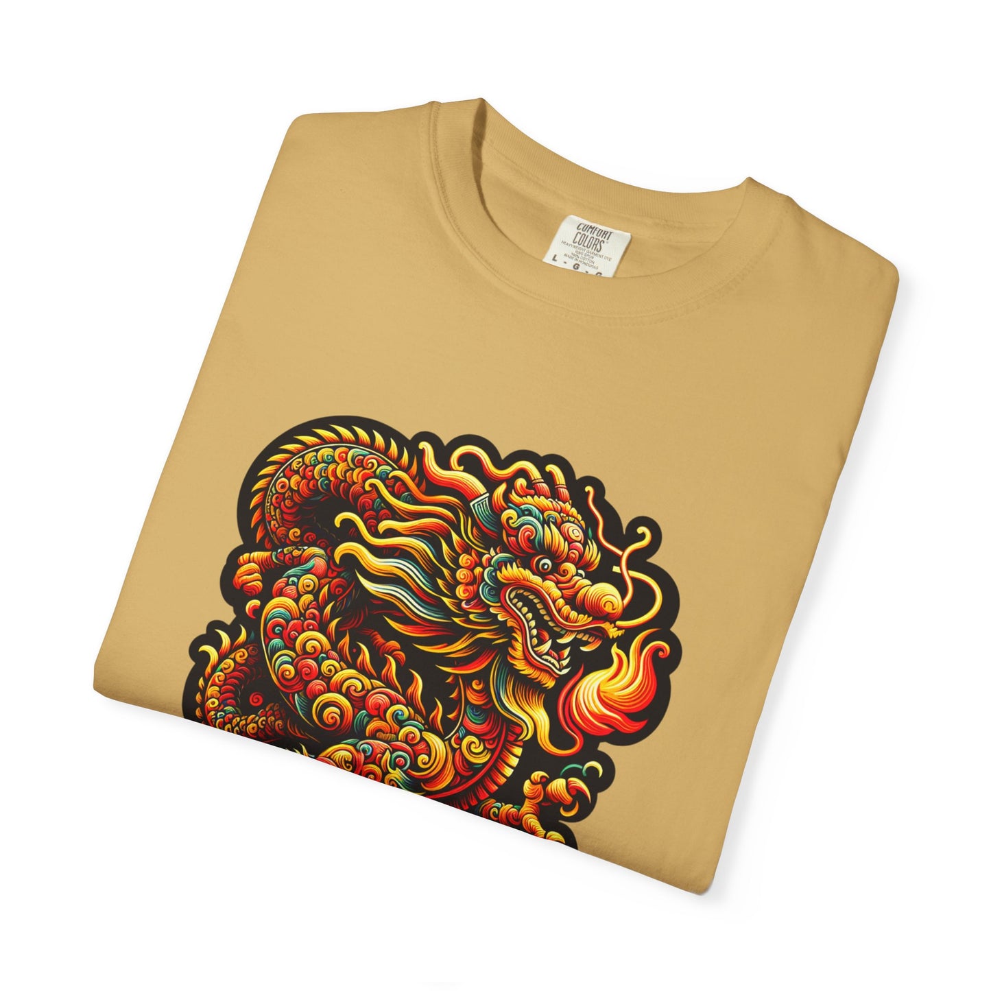 Dragon, Unisex Dragon Graphic T-Shirt - Colorful Garment-Dyed Tee - Psychonaut Swag