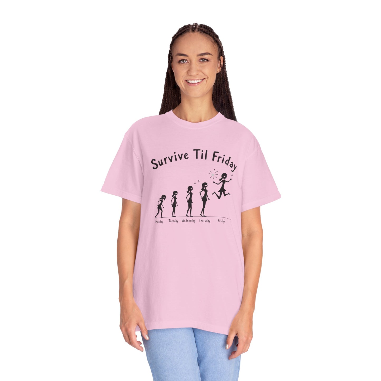Survive Til Friday Unisex T-shirt, Funny Graphic Tee, Weekend Vibes Shirt, Casual Everyday Wear, Gift for Friends
