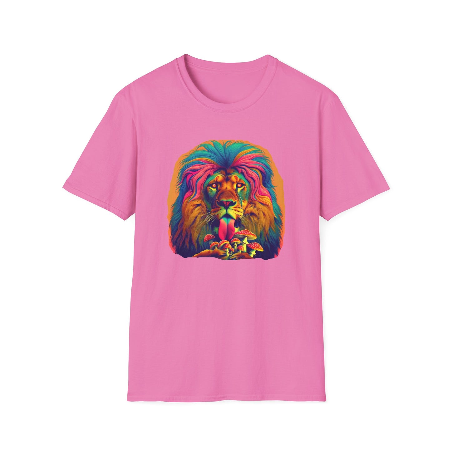 Lion Lick, Mushroom tee, Unisex T-Shirt - Psychonaut Swag