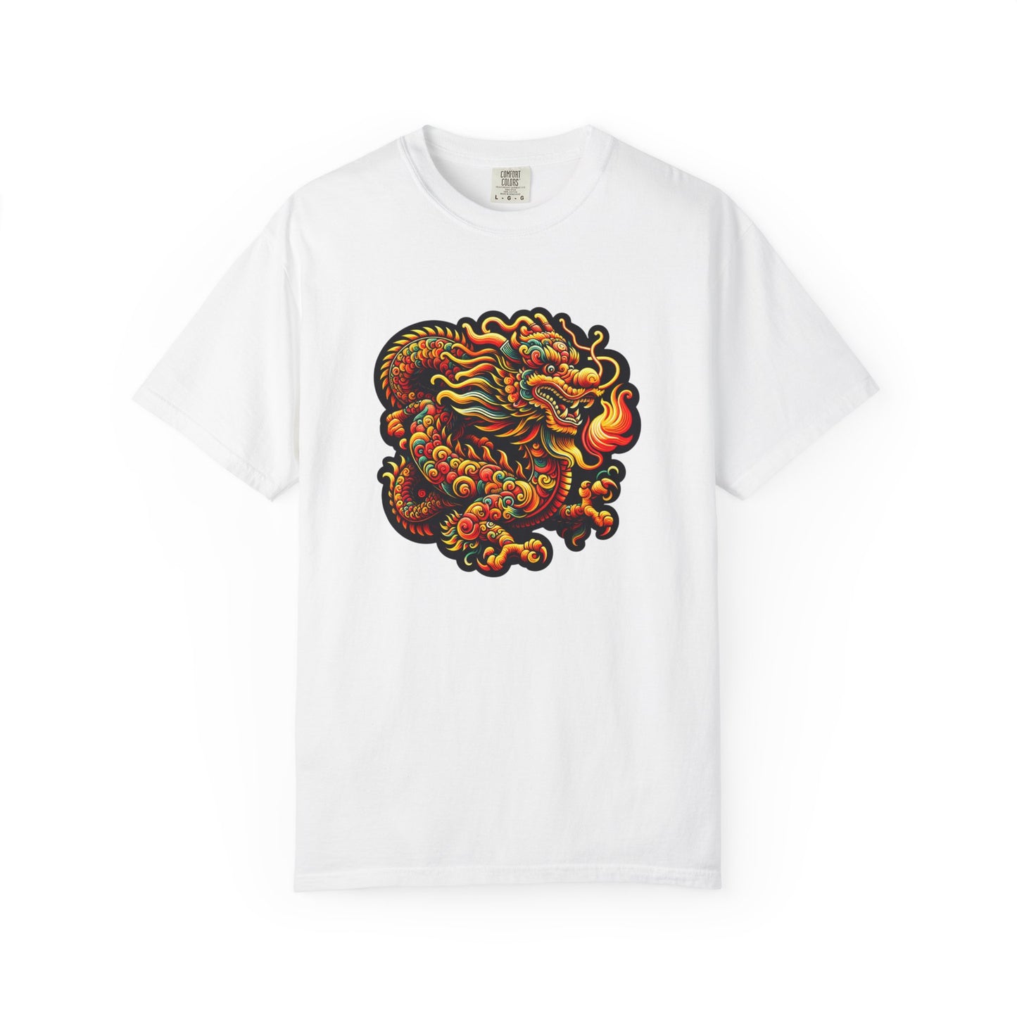 Dragon, Unisex Dragon Graphic T-Shirt - Colorful Garment-Dyed Tee - Psychonaut Swag