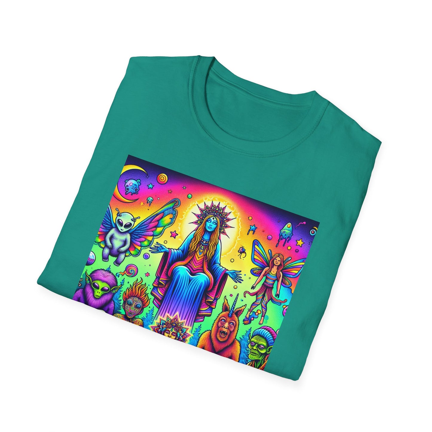 Mythical Creatures Unisex Softstyle T-Shirt - Last Supper Style - Psychonaut Swag