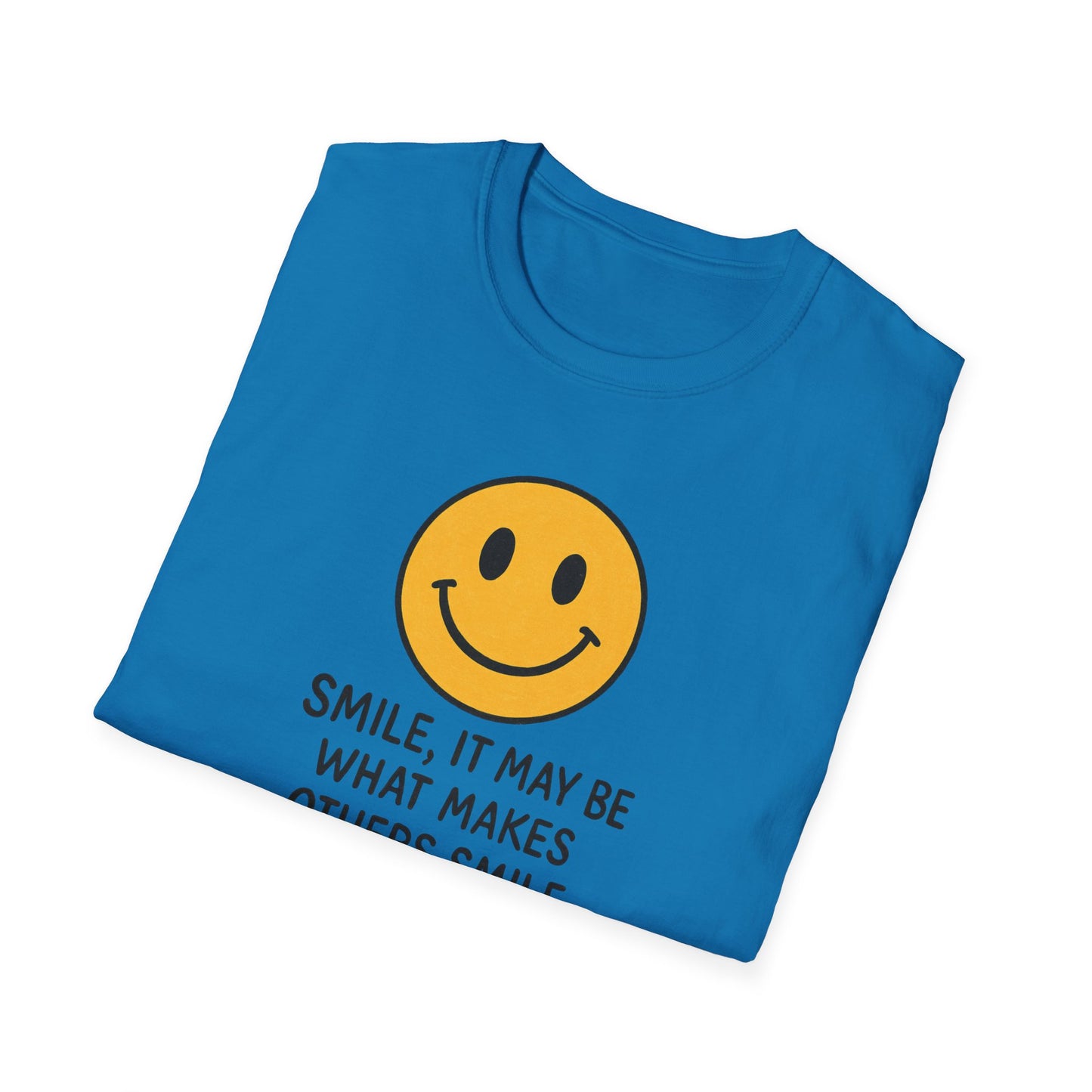 Smile Encouragement T-Shirt, Positive Vibes Tee, Unisex Graphic Shirt, Gift for Friends, Casual Wear, Everyday Comfort - Psychonaut Swag