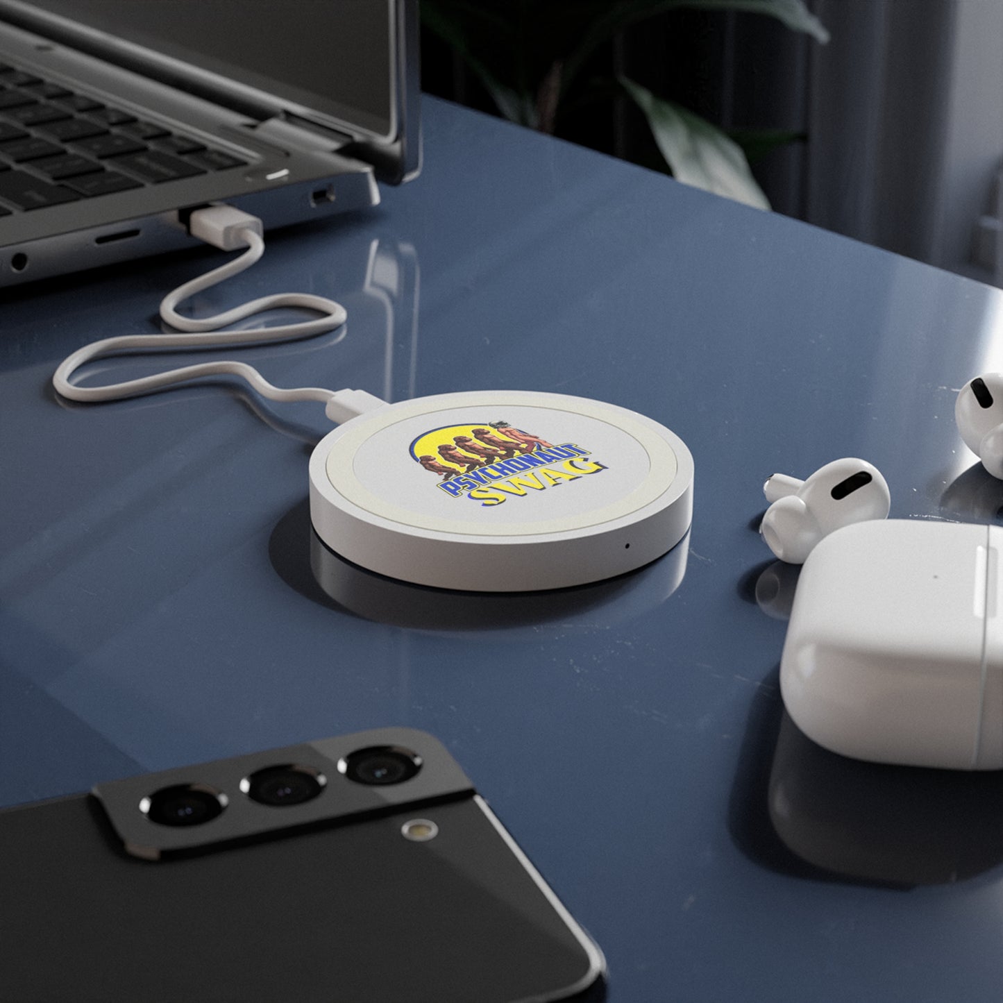 Psychonaut Swag small biz, Wireless Charging Pad, Fun Charging Station, Gamer Gift, Home Office Decor, Tech Accessory, Eco-Friendly Charging