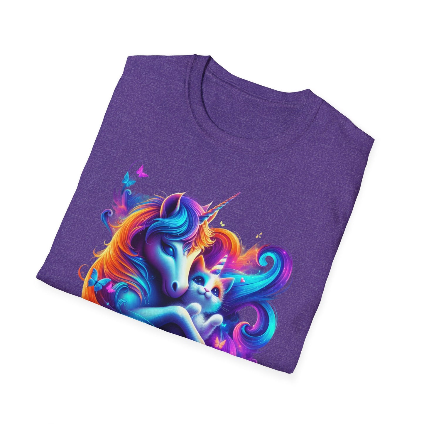 Unicorn with Caticorn Unisex T-Shirt - Magic of Unicorns hugging the Caticorns - Psychonaut Swag