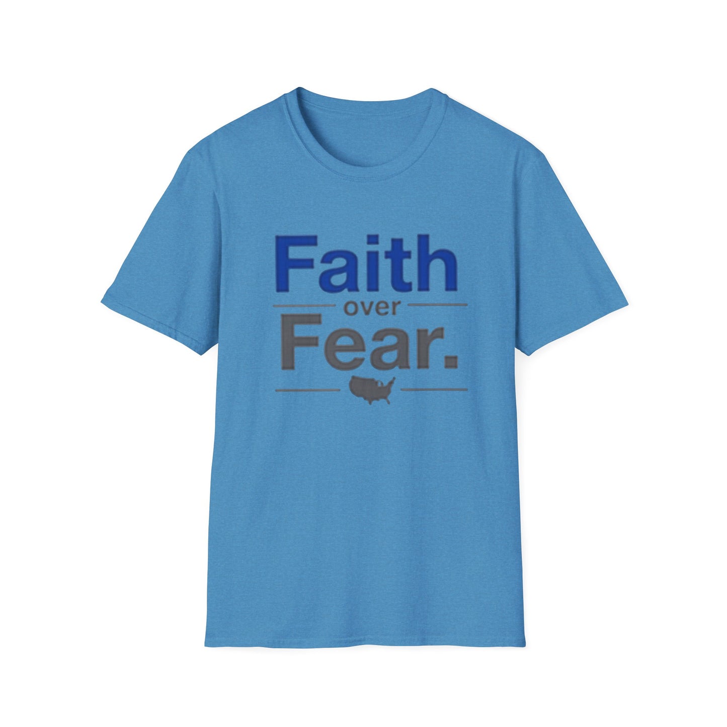 Faith Over Fear Unisex Softstyle T-Shirt | Inspirational Tee for Motivational Gifts, Everyday Wear, Faith, Courage, Positive Vibes - Psychonaut Swag
