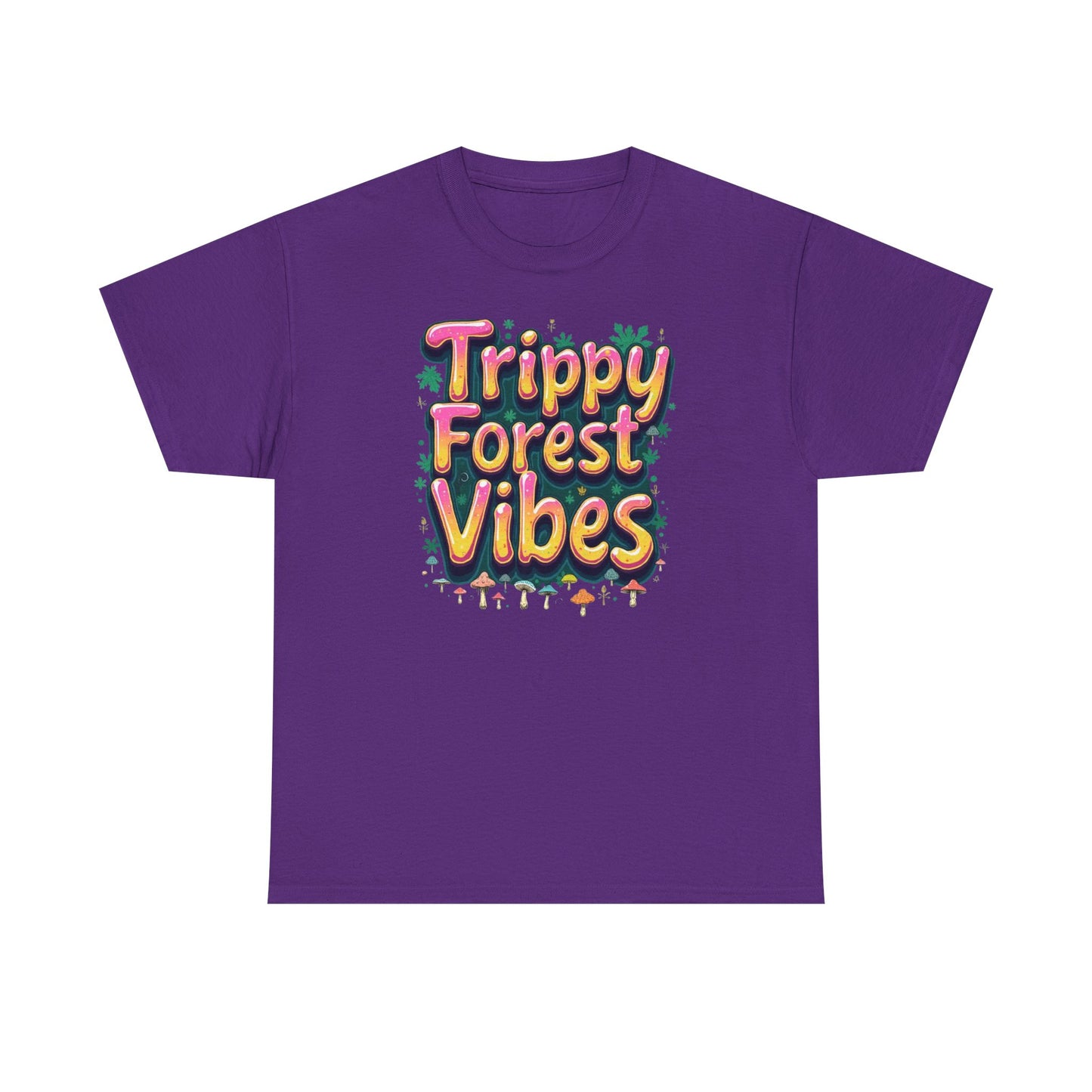 Trippy Forest Vibes Tee, Unisex Cotton T-Shirt, Bohemian Graphic Tee, Psychedelic Shirt, Nature Lover Gift, Festival Apparel - Psychonaut Swag