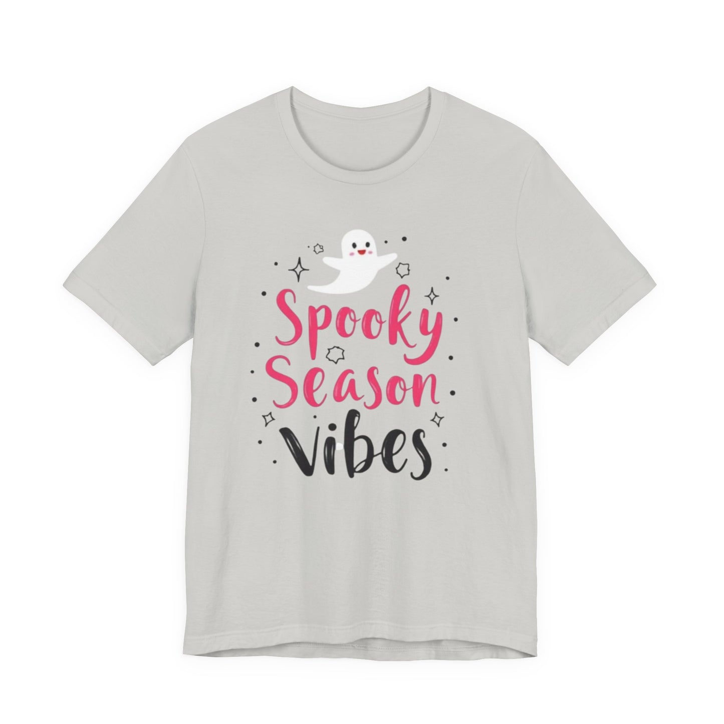 Spooky Season Vibes Tee, Halloween T-Shirt, Unisex Ghost Shirt, Cute Fall Apparel, Casual Halloween Outfit, Halloween Gift