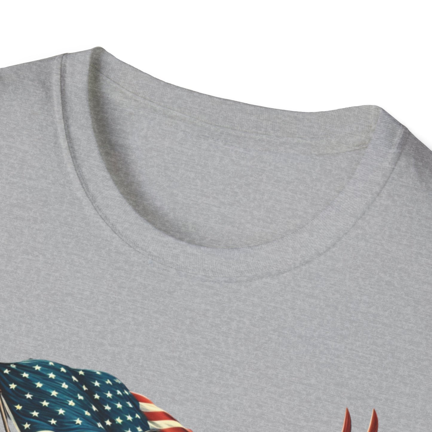 Patriot Riding Eagle, Graphic Tee - Unisex T-Shirt, Eagle Design, 4th of July Shirt, Independence Day Apparel, Festival Wear, Gift for Patriots - Psychonaut Swag