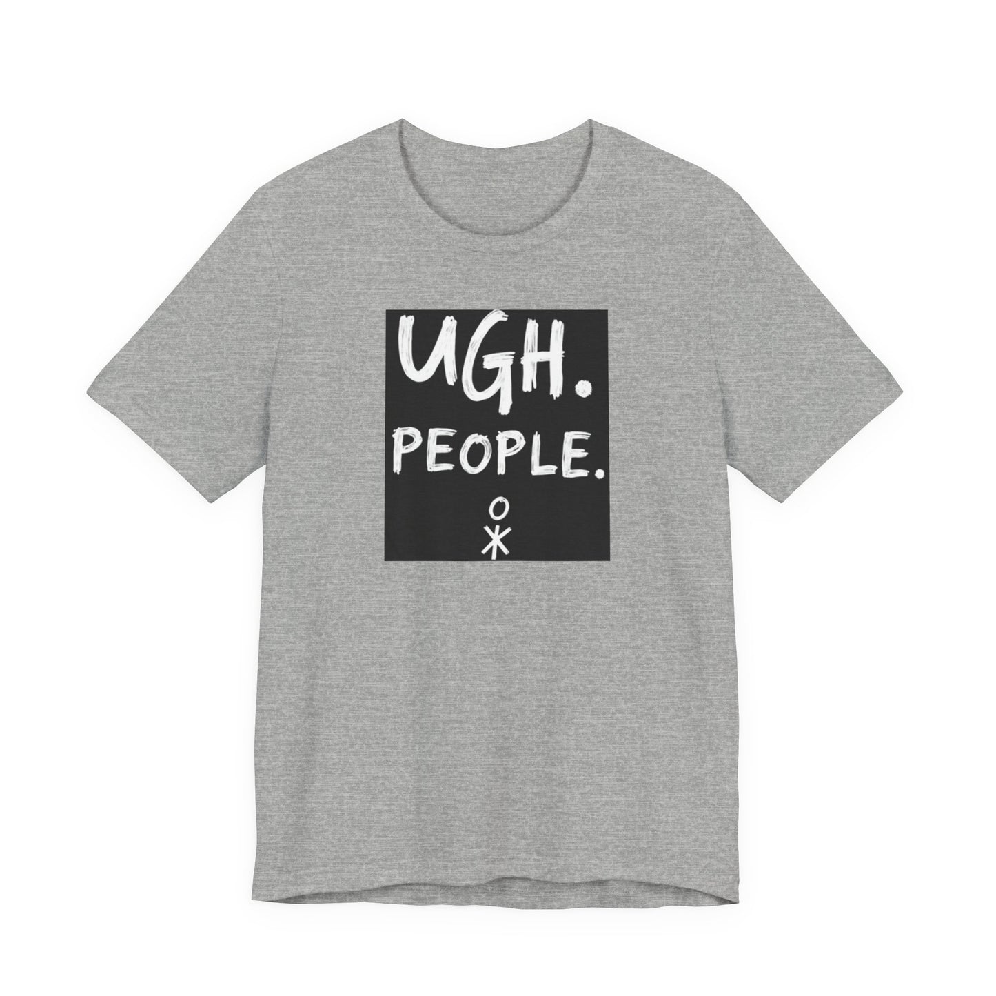 Frustration Level: UGH. PEOPLE. Unisex Tee, Funny Graphic T-Shirt, Gift for Introverts, Casual Wear, Everyday Humor - Psychonaut Swag
