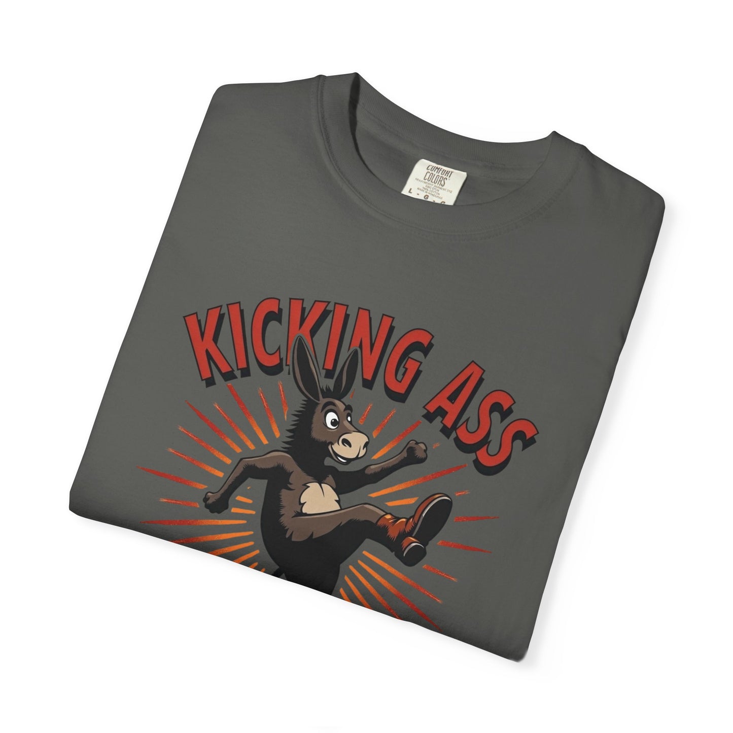 Kicking Donkey, Unisex T-Shirt | Funny Graphic Tee, Casual Wear, Humor Gift, Birthday Surprise, Motivational Apparel - Psychonaut Swag