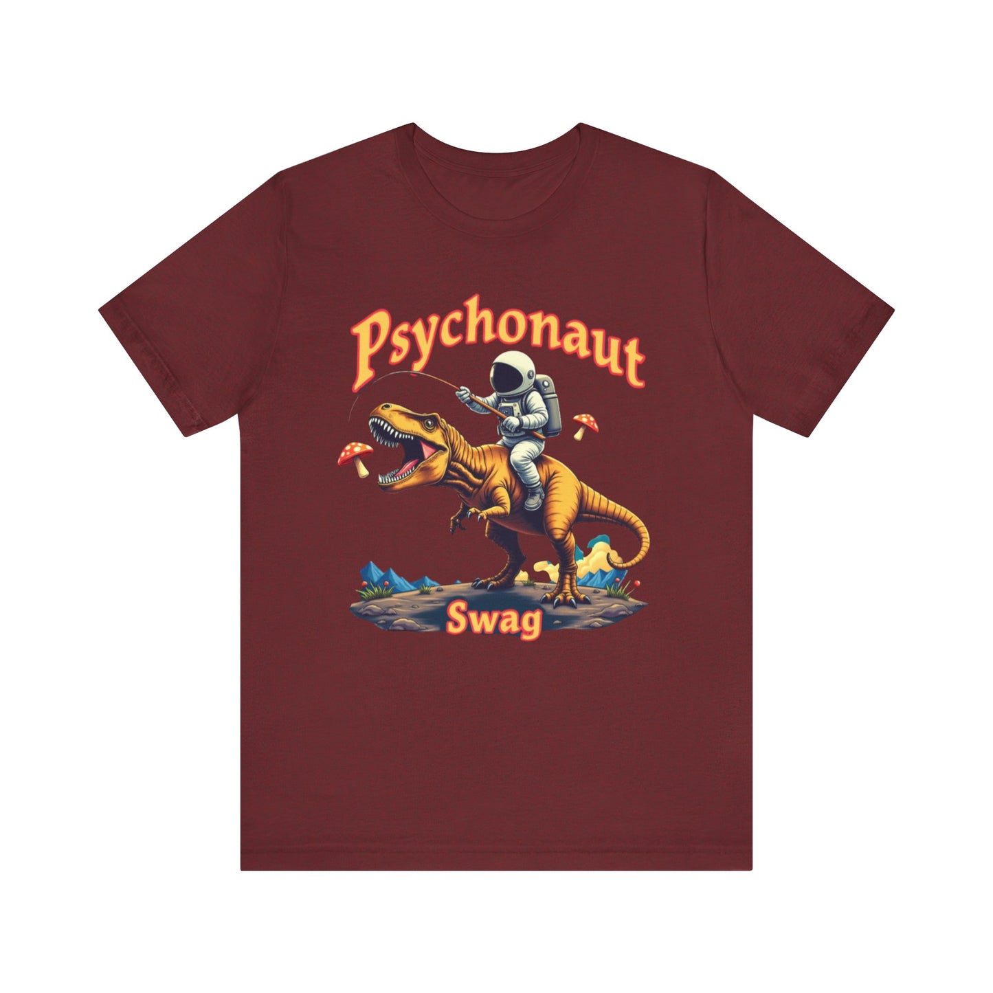 Psychonaut T-Rex Tee - Cool Retro Unisex Jersey Short Sleeve Shirt, Perfect for Gifts, Festivals, and Everyday Wear - Psychonaut Swag