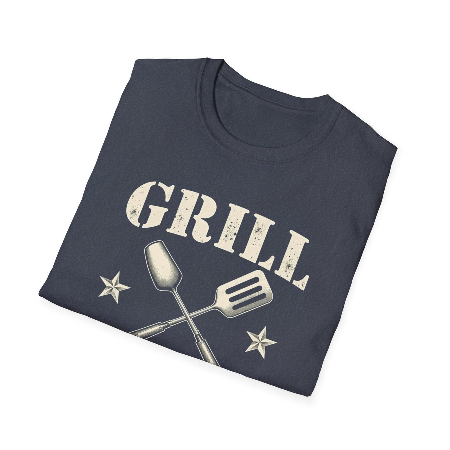 Grill Sergeant T-Shirt, Unisex Softstyle Tee, BBQ Gift, Father's Day Shirt, Grilling Apparel - Psychonaut Swag