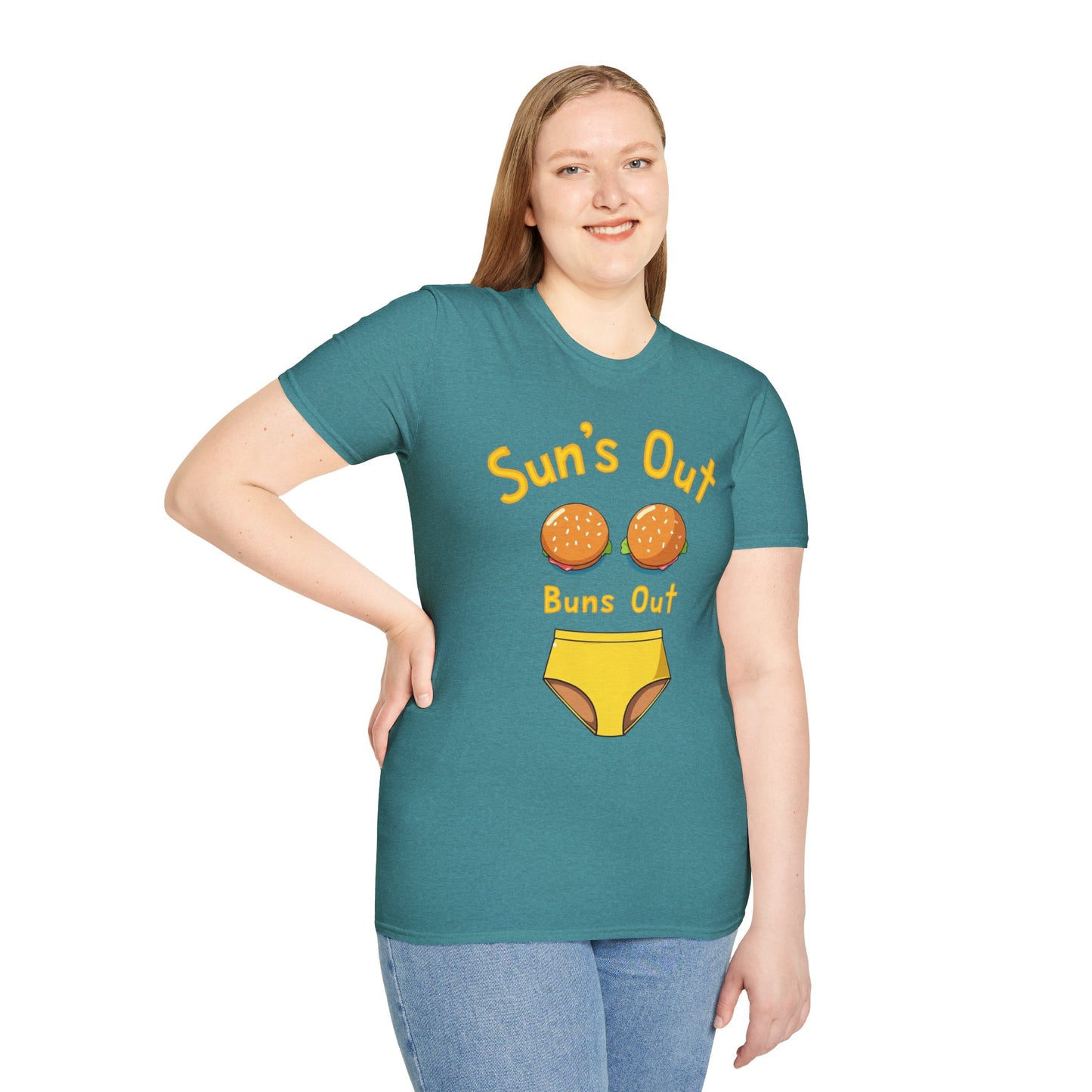 Sun's Out Buns Out, Sunny Vibes T-Shirt - Funny Summer Tee for Beach Days, BBQs, Pool Parties, Birthday Gifts, Vacation Wear - Psychonaut Swag